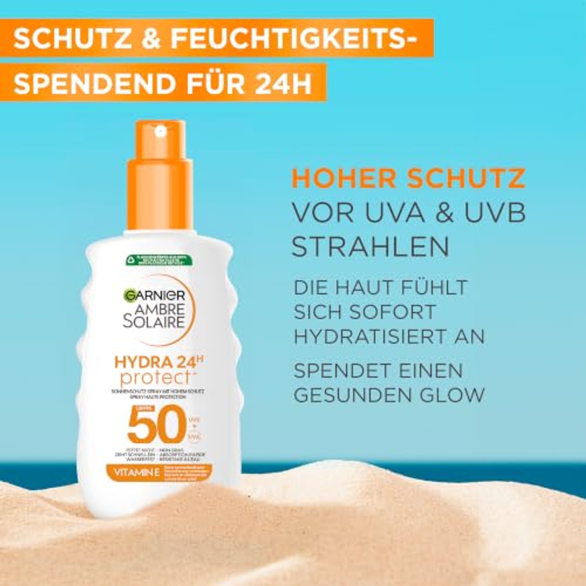 Garnier Ambre Solaire Hydra Protect+ 24h SPF 50, 150 ml – Garnier