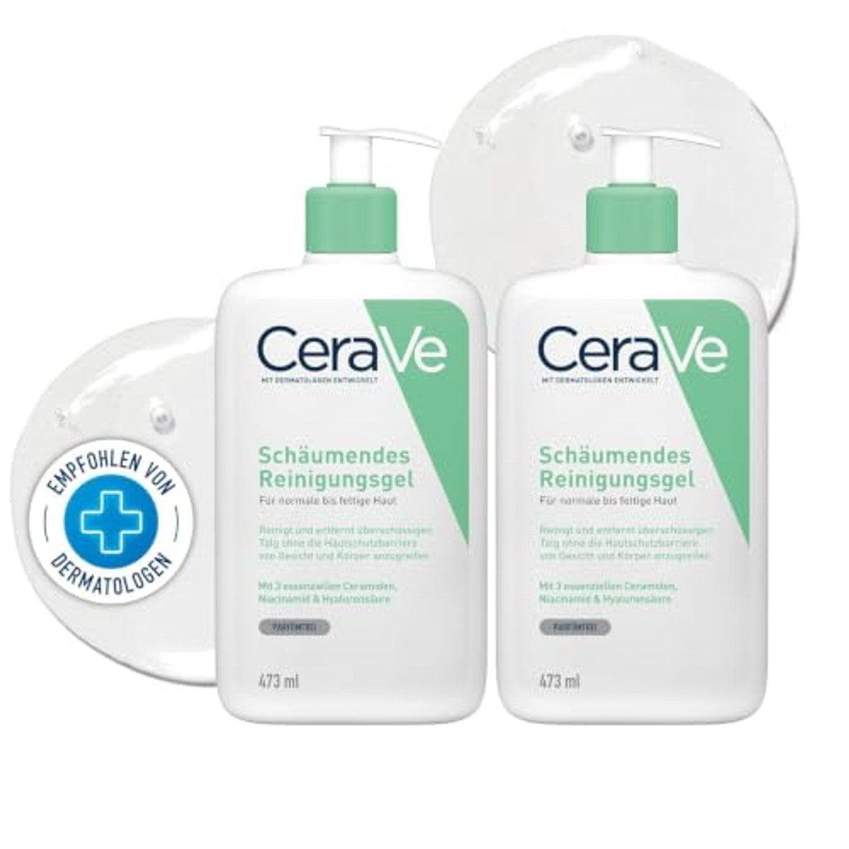 CeraVe Schuimende Reinigingsgel voor Normale tot Vette Huid 2 x 473 ml