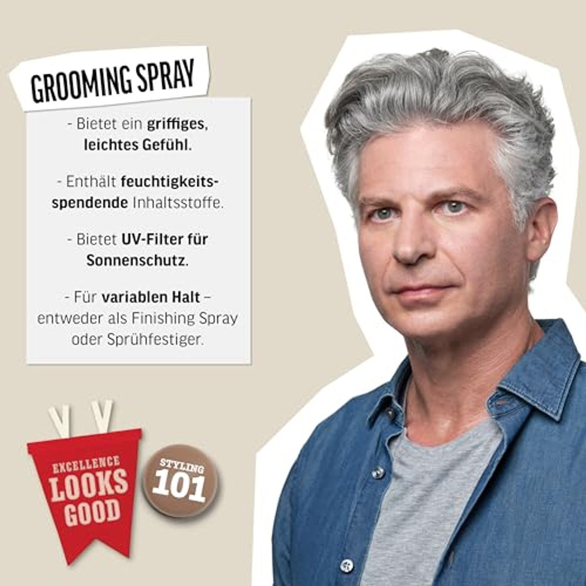 American Crew Grooming Spray Stylingspray voor Mannen 250 ml