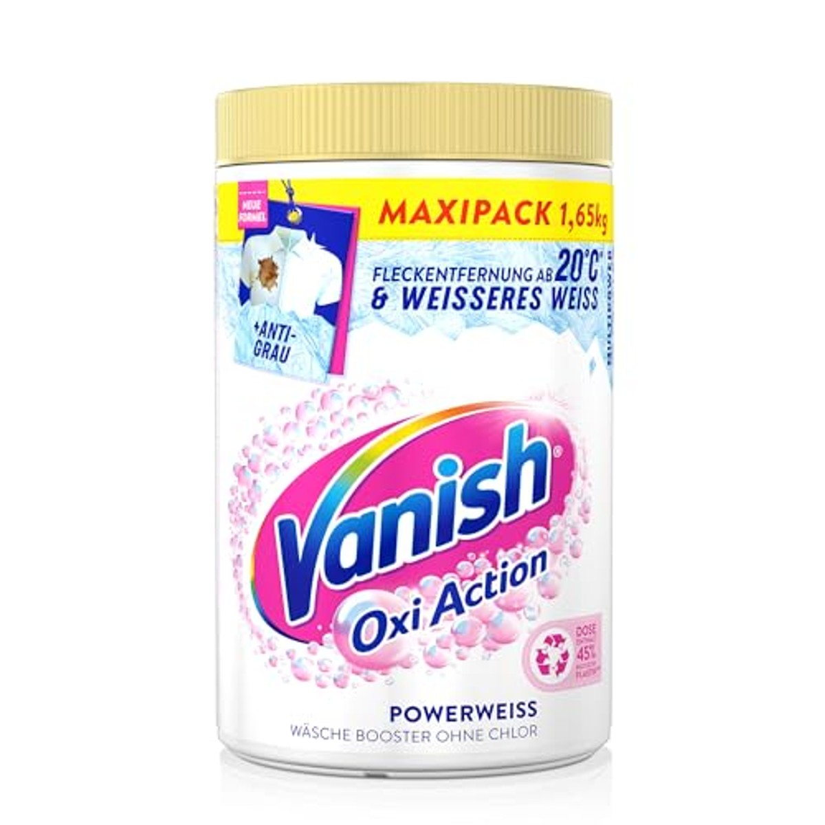 Vanish Oxi Action Powerweiss Poeder – 1 x 1,65 kg – Vanish
