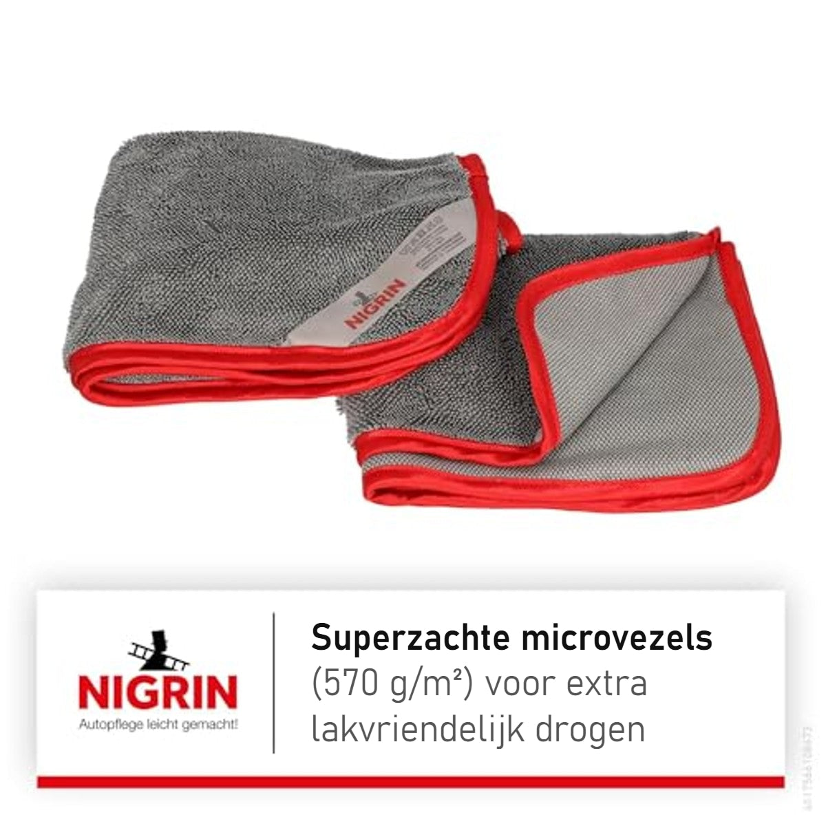NIGRIN Microvezel droogdoeken Duo Pack XL 60 x 40 cm, 2 stuks – foto 3