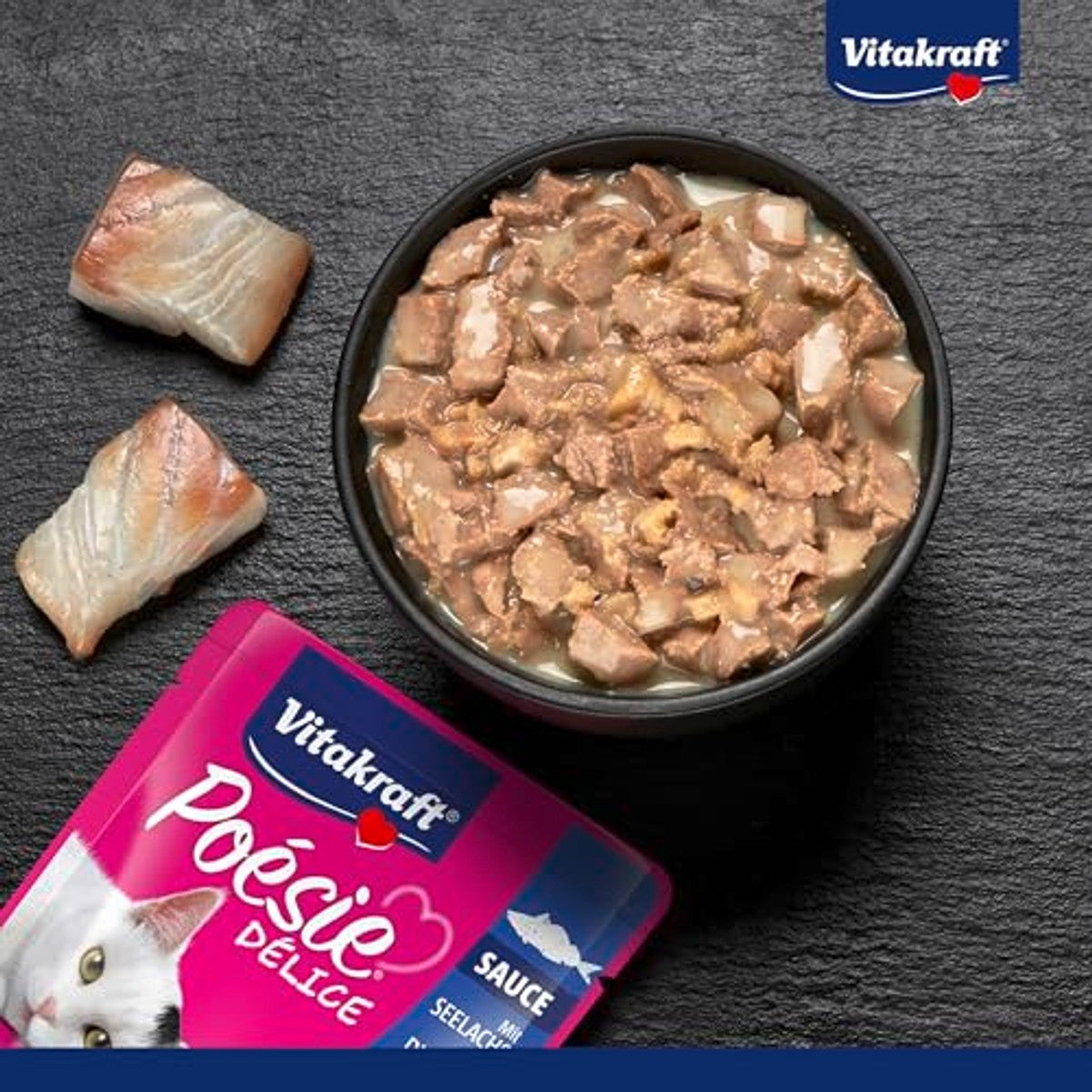 Vitakraft Poésie Deli Sauce natvoer kattenvoer koolvis 23 x 85 g - 6-pack