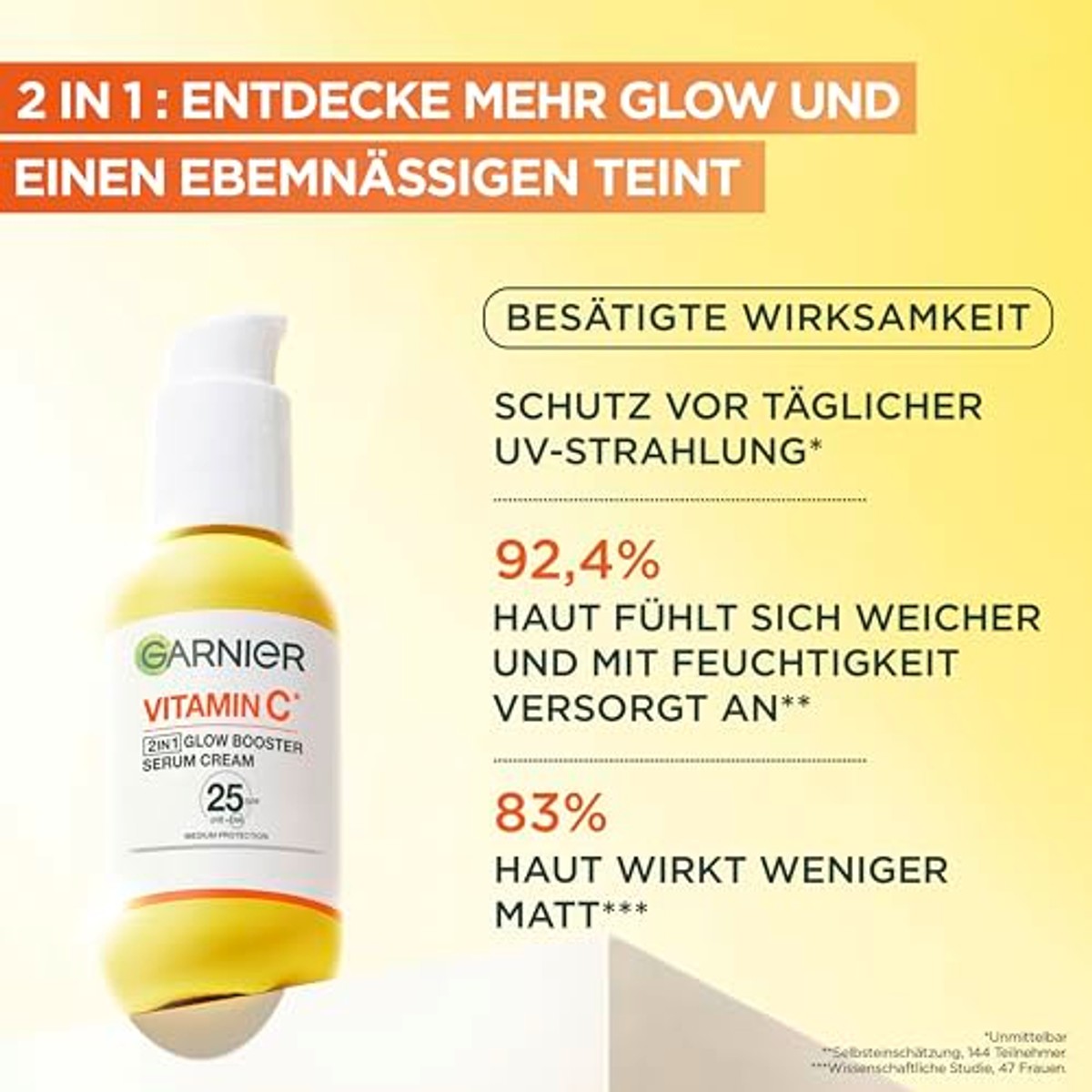 Garnier SkinActive Vitamine C Serum Crème SPF 25 3 x 50 ml - Voordeelverpakking