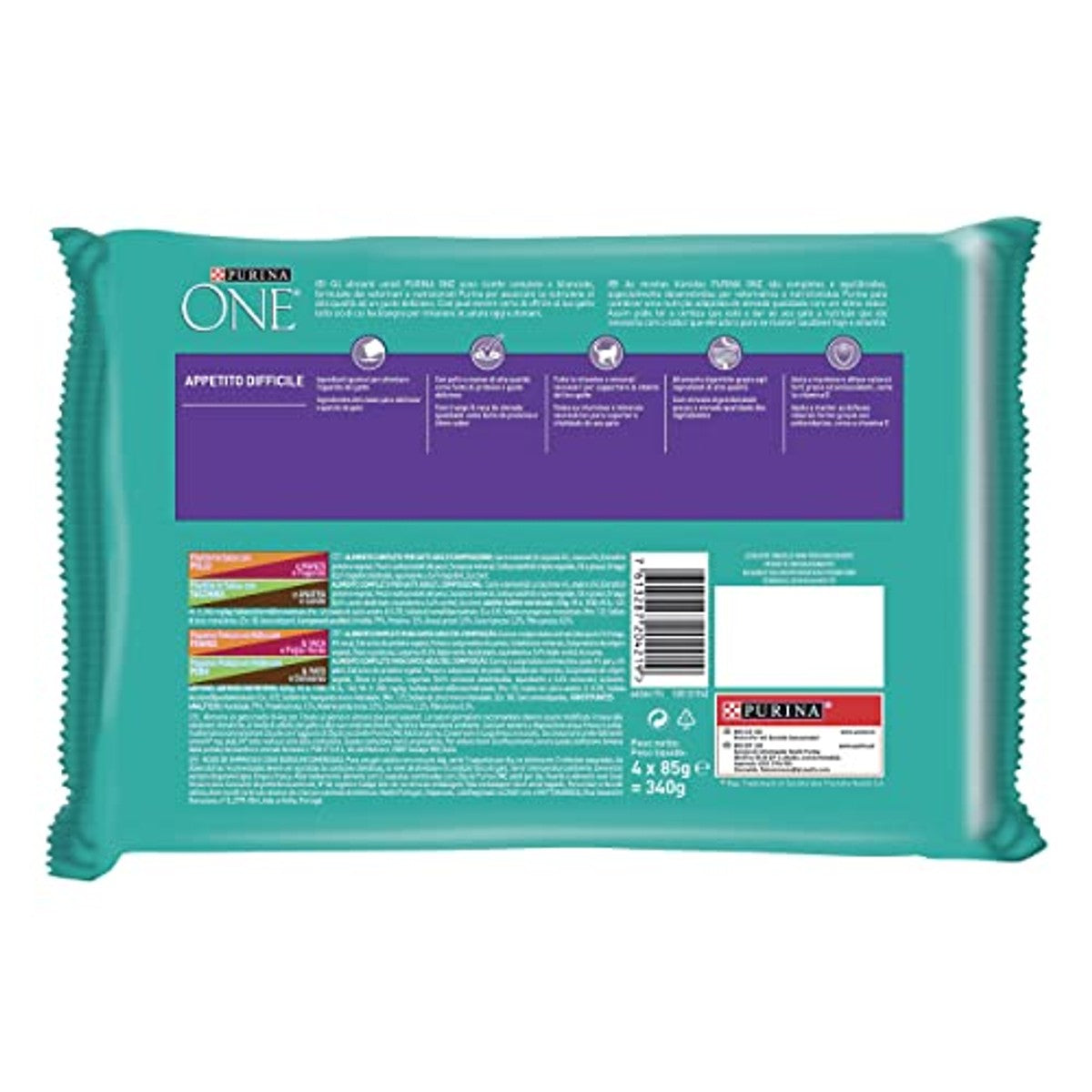 Purina One natvoer kattenvoer gemengde smaken 48 x 85 g - 3-pack