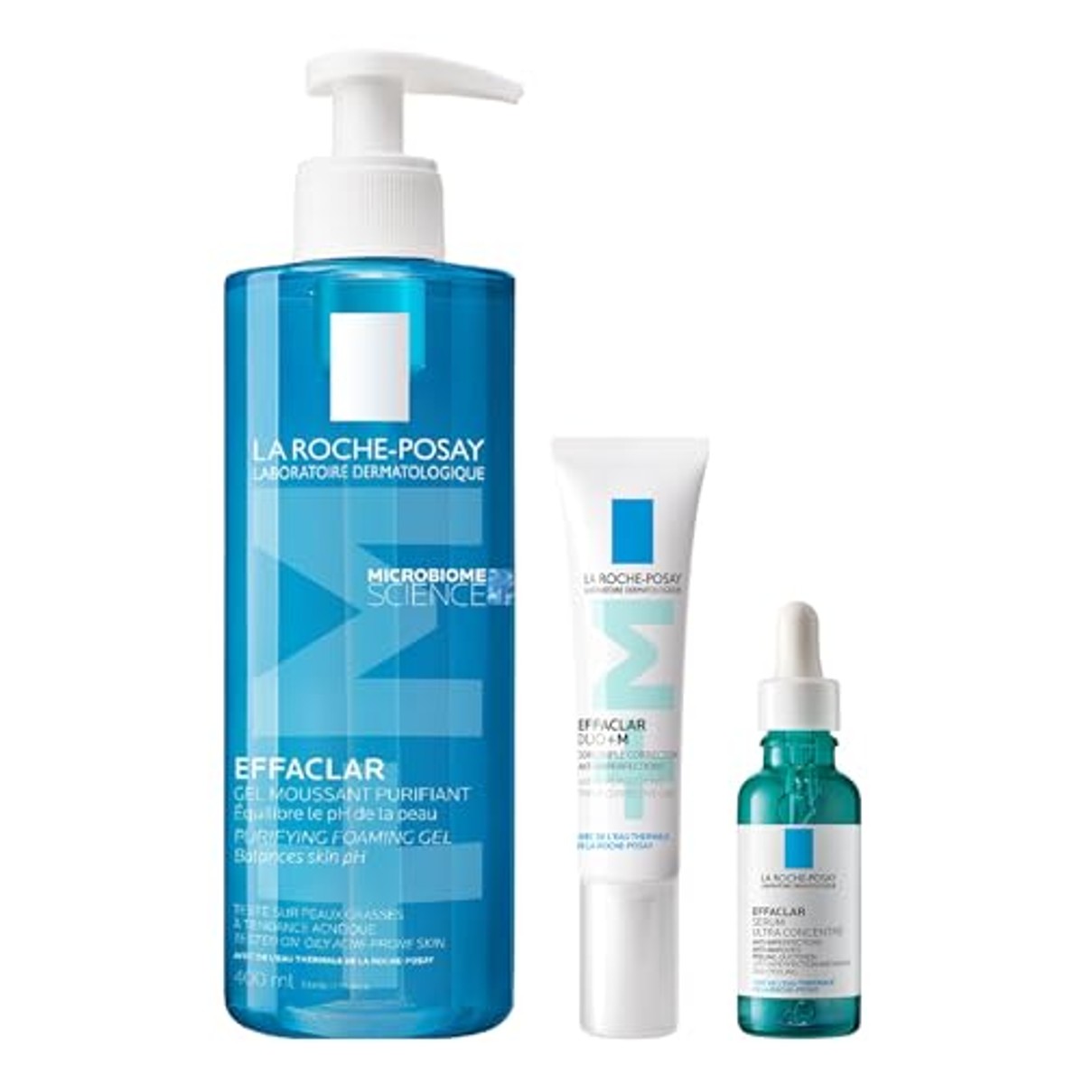 La Roche-Posay Effaclar Set met Reinigingsgel, Duo+M Crème en Peelingserum - 6-pack