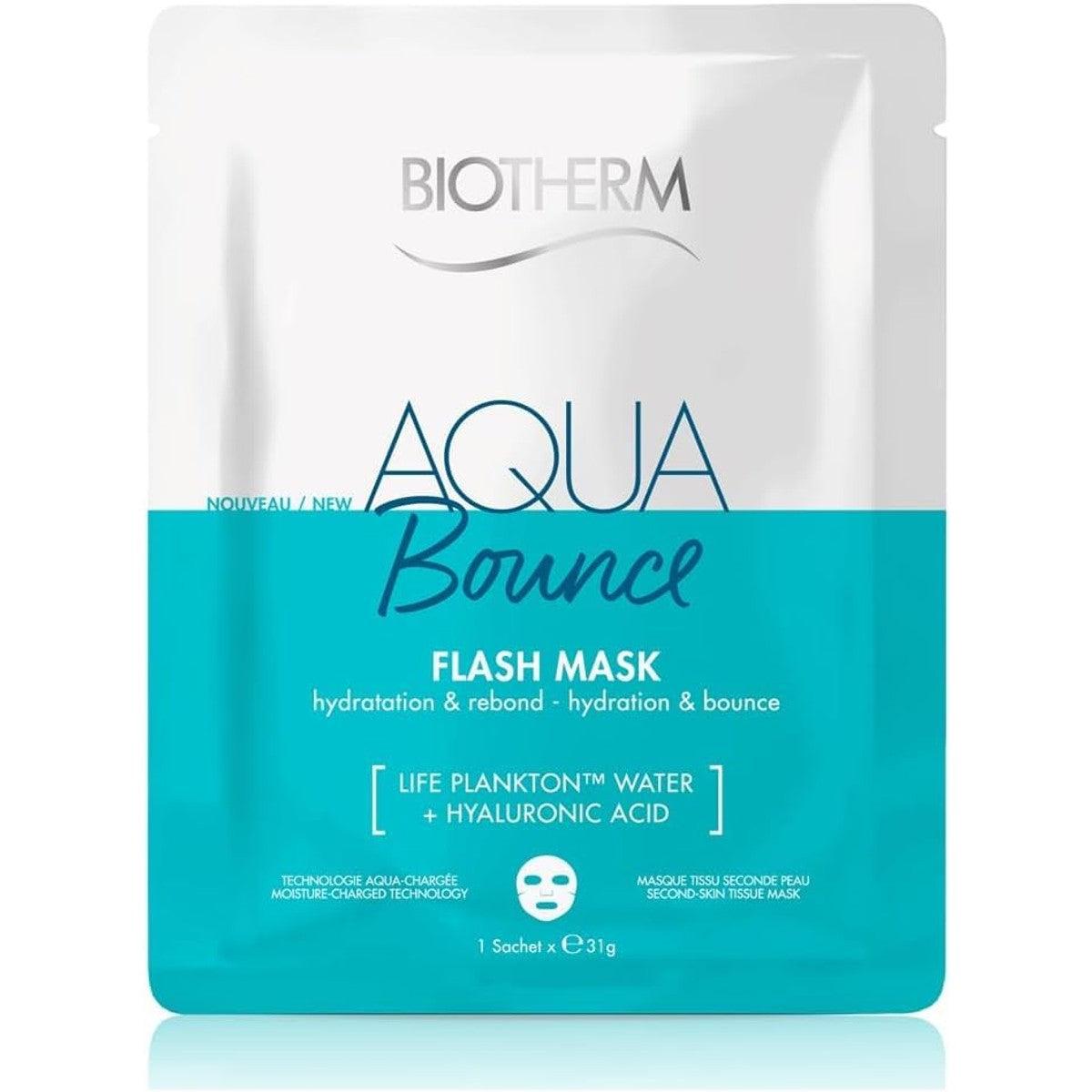 Biotherm Set Aqua Doekmaskers met Life Plankton, Hyaluronzuur, Salicylzuur & Vitamine C 3 x 31 g - 3-pack