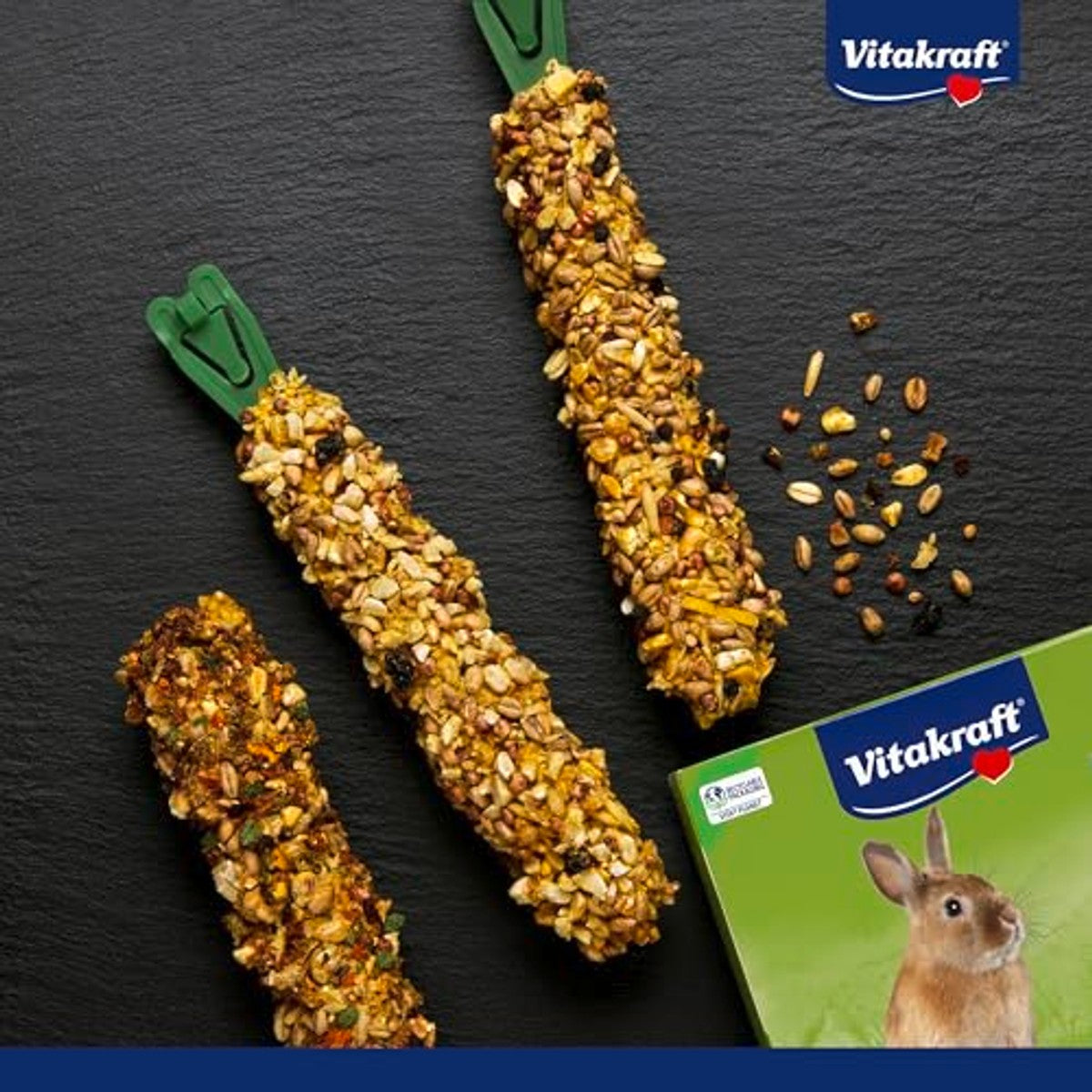 Vitakraft Cracker-mix knaagdiersnack dwergkonijn 10 x 168 g - 3-pack