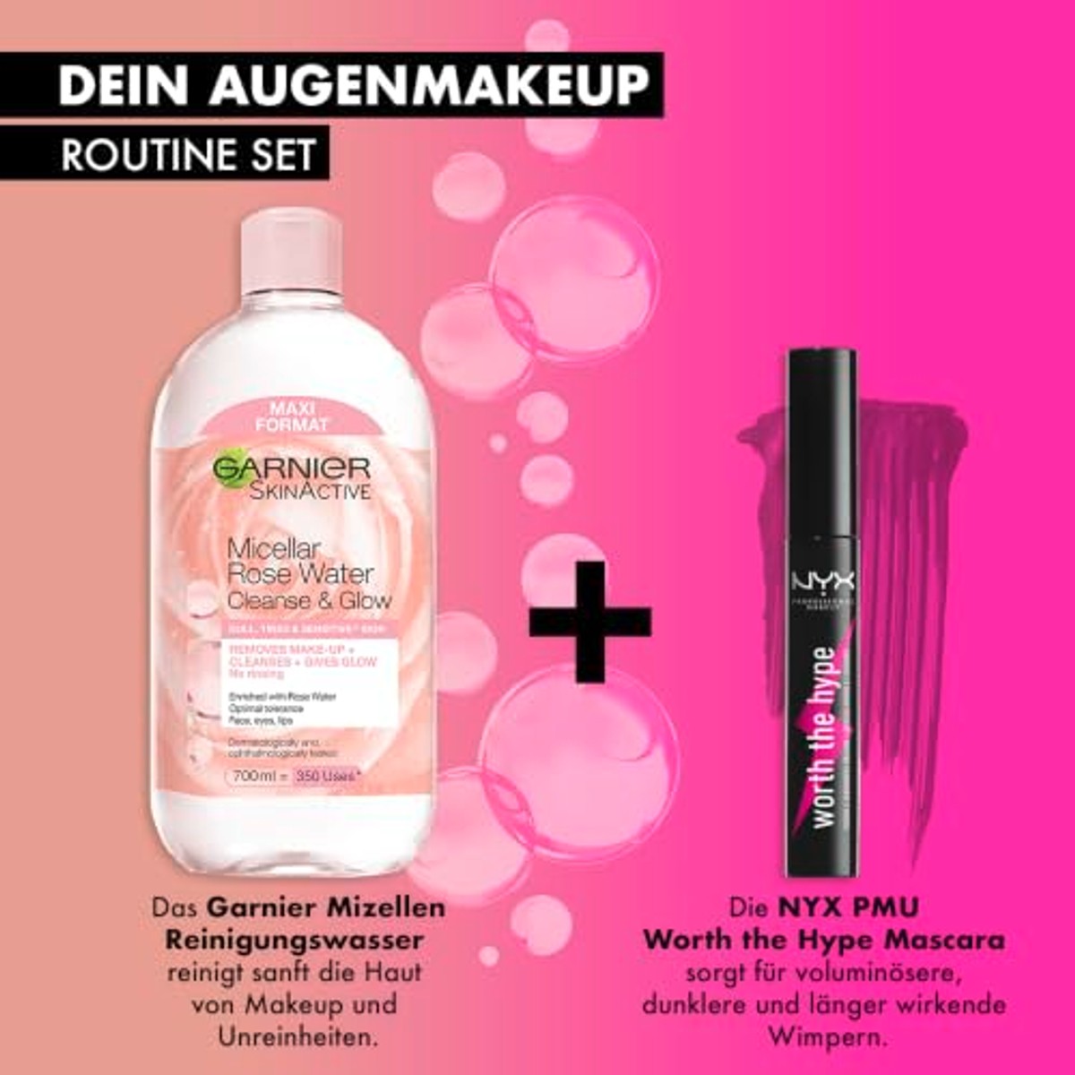 Garnier SkinActive Micellair Reinigingswater Rozenwater 3 x 700 ml - Voordeelverpakking