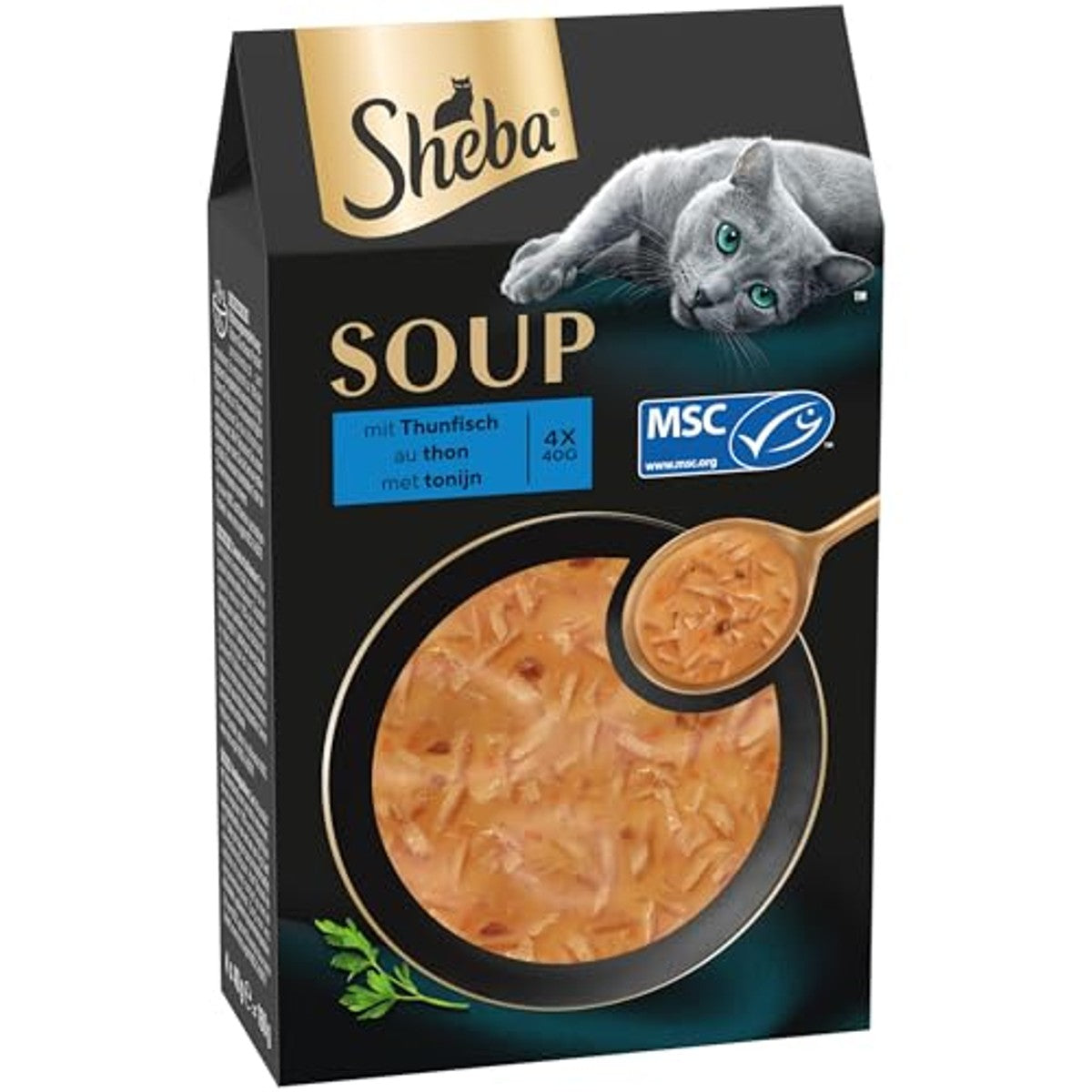Sheba Soup Adult kattensoep tonijn 10 x 4 x 40 g - 3-pack