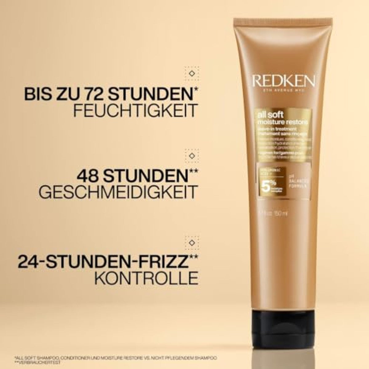 Redken All Soft Moisture Restore Leave-In Masker met Hyaluronzuur 150 ml - 3-pack