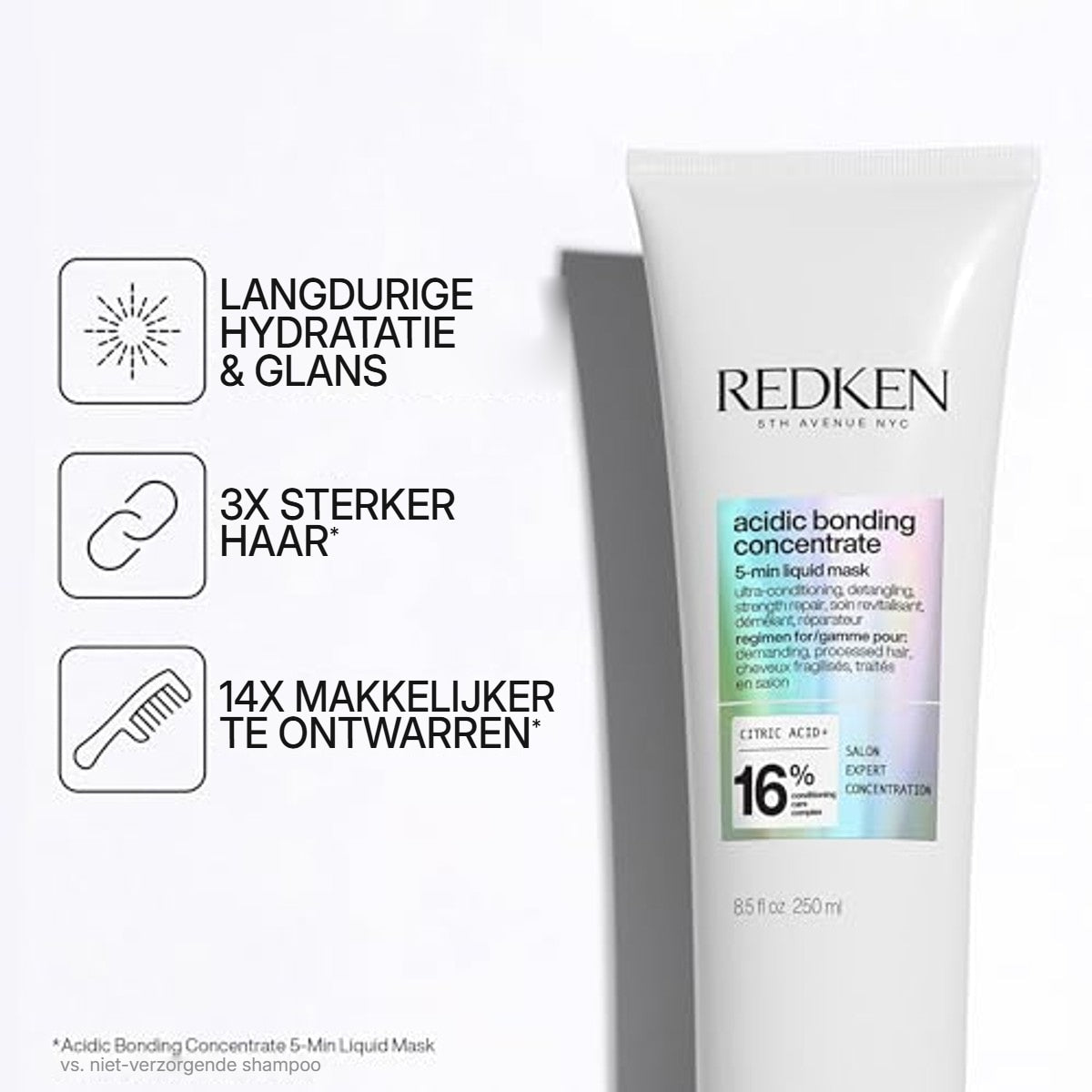 Redken Acidic Bonding Concentrate 5 Haarmasker met Citroenzuur 250 ml - 3-pack – foto 3