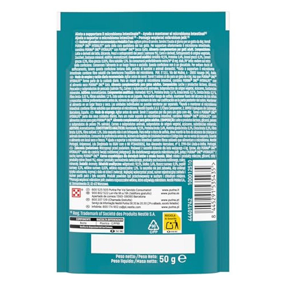 Purina One Hydralife kattensoep zalm 12 x 50 g - 3-pack