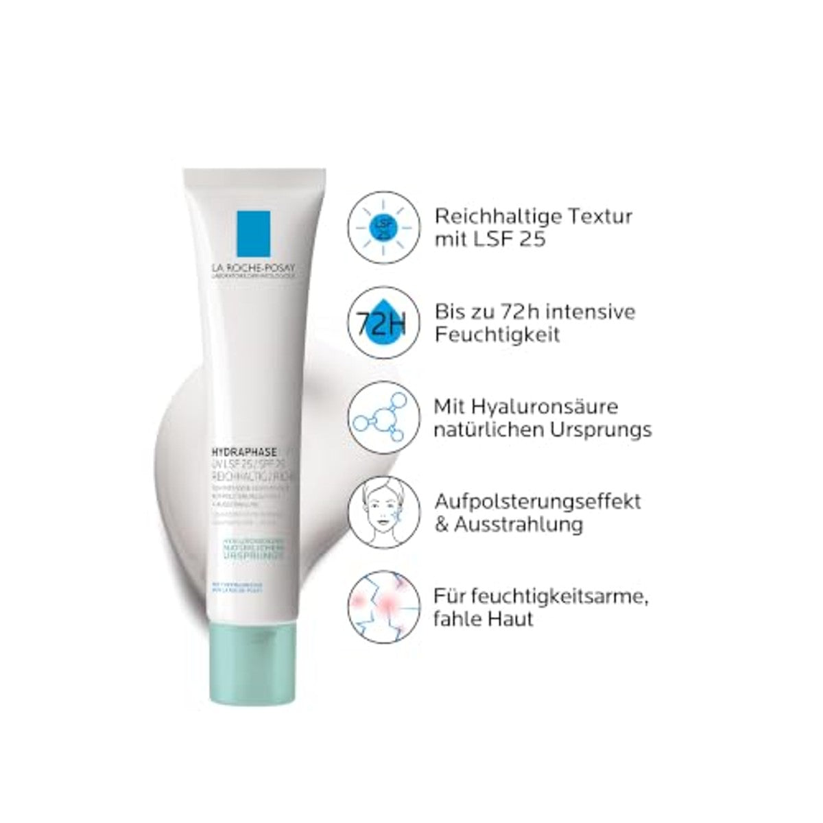 La Roche-Posay Hydraphase UV Light Vochtinbrengende Crème SPF 25, 40 ml - 3-pack