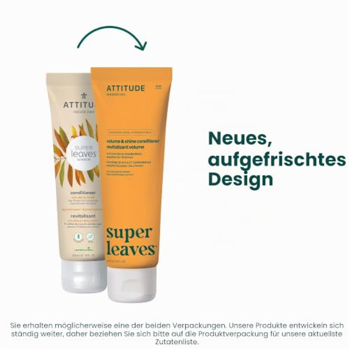 ATTITUDE Volume and Shine Hair Conditioner, voor dun haar, natuurlijke afgeleide ingrediënten, veganistische ontwarmers, dermatologisch getest, soy-proteïne en veenbessen, 240 ml – ATTITUDE