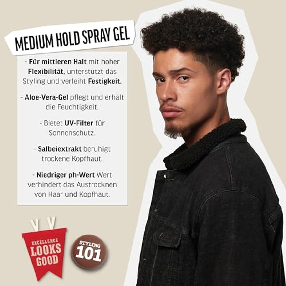 American Crew Medium Hold Spray Gel Stylingspray met Middelsterke Grip 250 ml - 6-pack