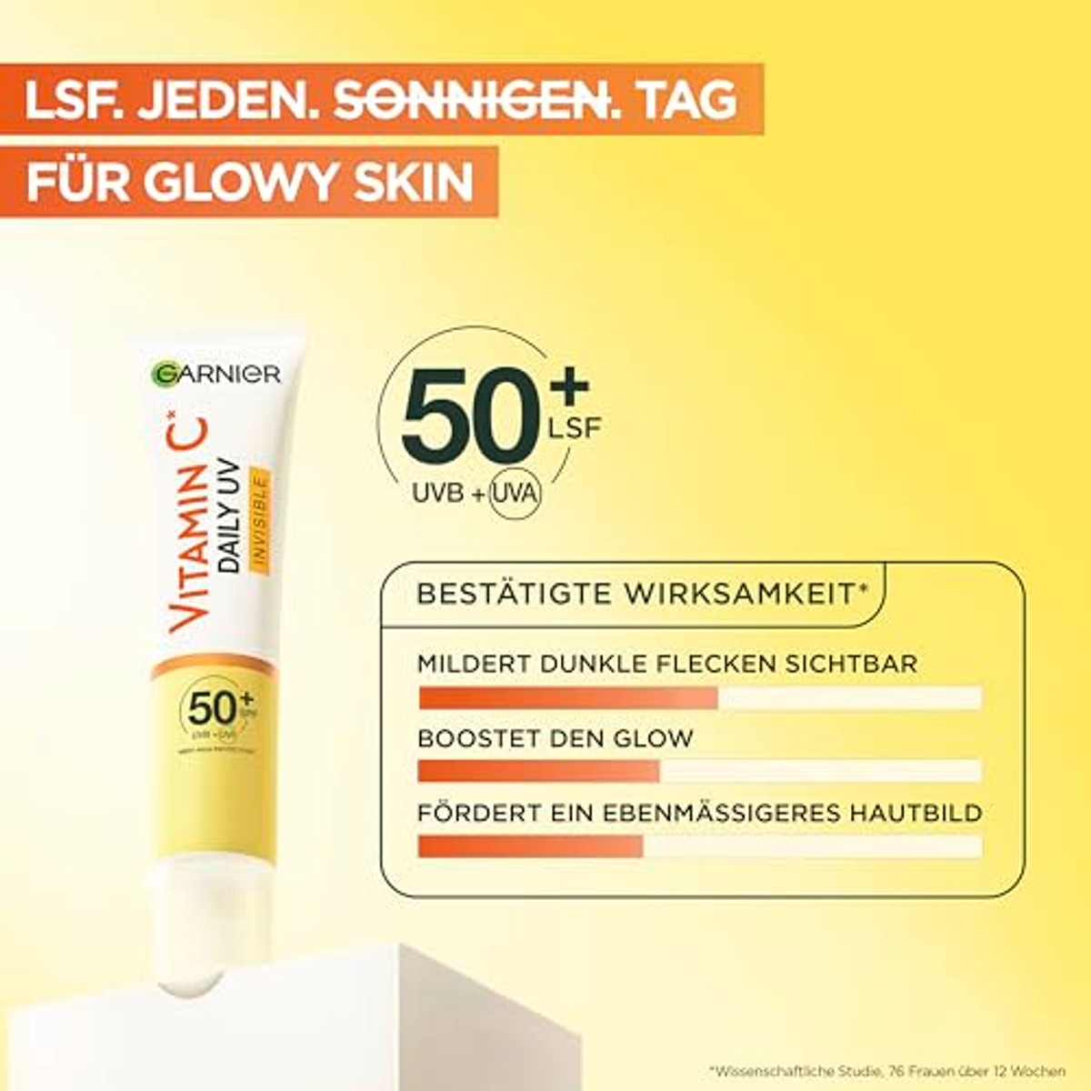 Garnier Vitamine C Daily UV Invisible SPF 50+ 6 x 50 ml - Voordeelverpakking
