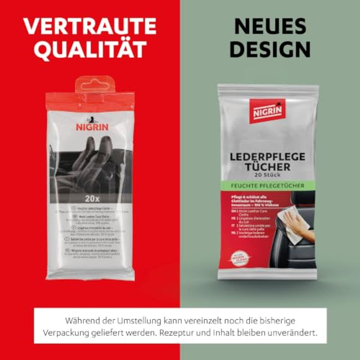 NIGRIN Leerverzorgingsdoekjes 3 x 20 stuks - Voordeelverpakking – foto 3
