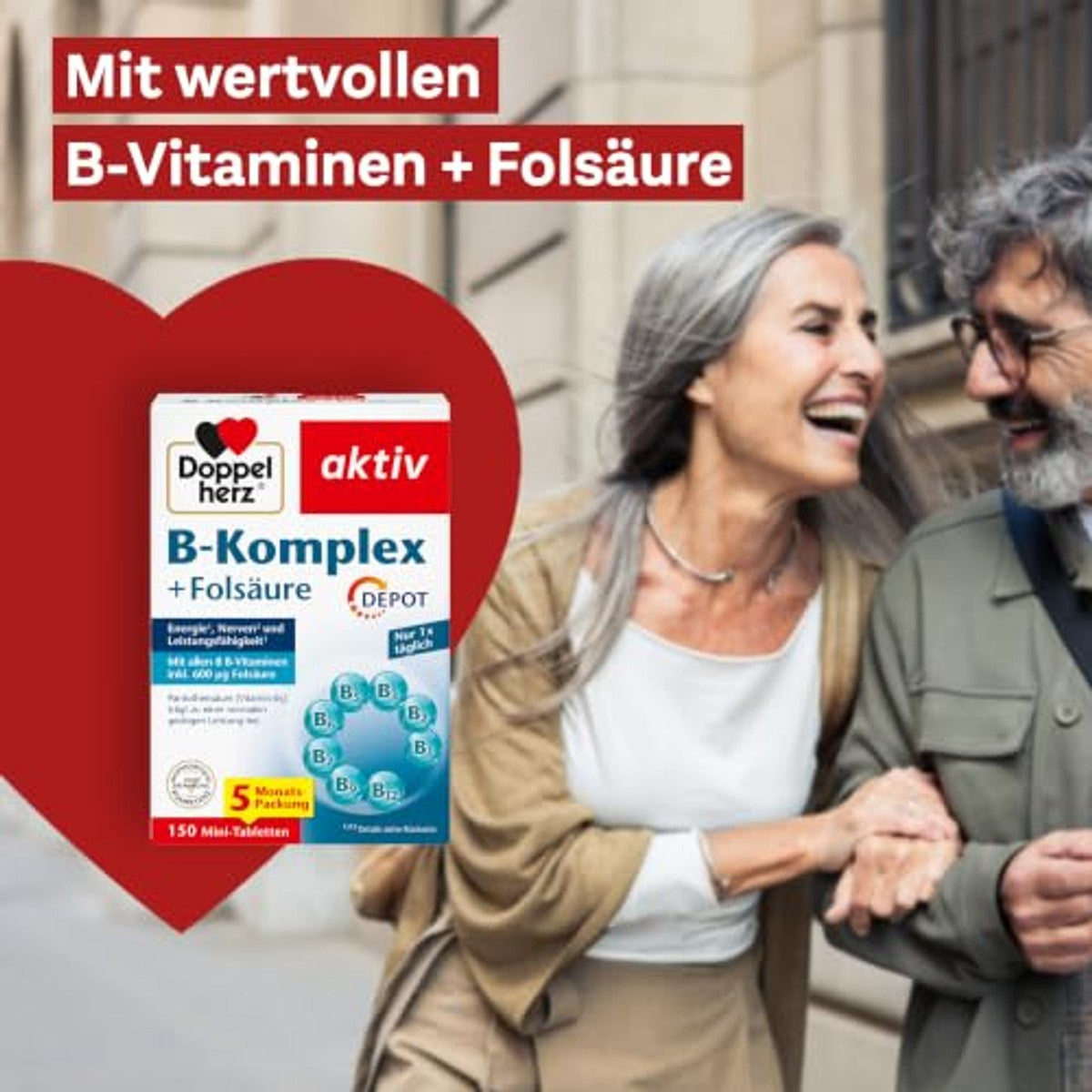 Doppelherz B-Complex Depot met Foliumzuur 150 Mini-tabletten - 6-pack
