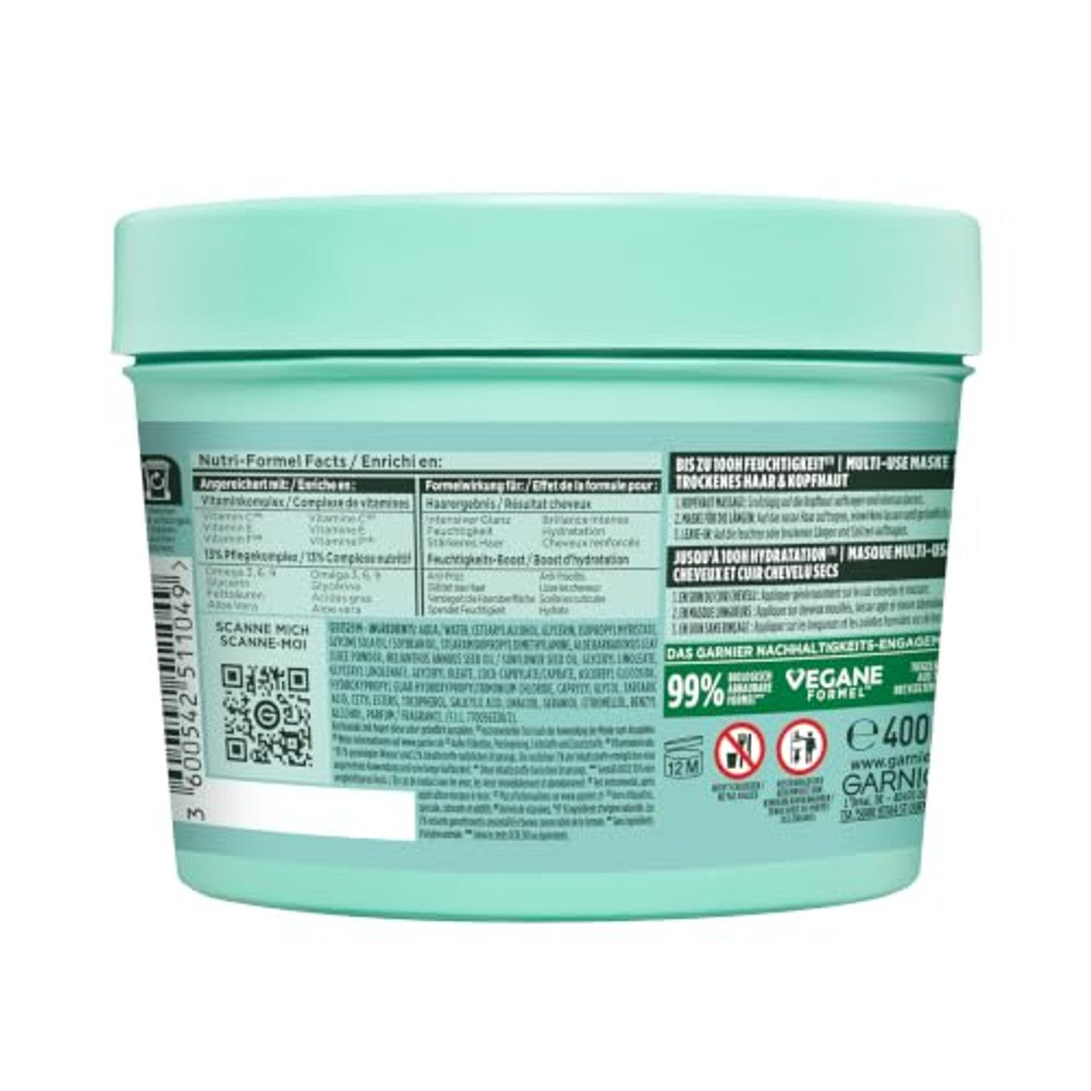 Garnier Fructis Aloë Vera Hair Food 3-in-1 Masker 400 ml – Garnier