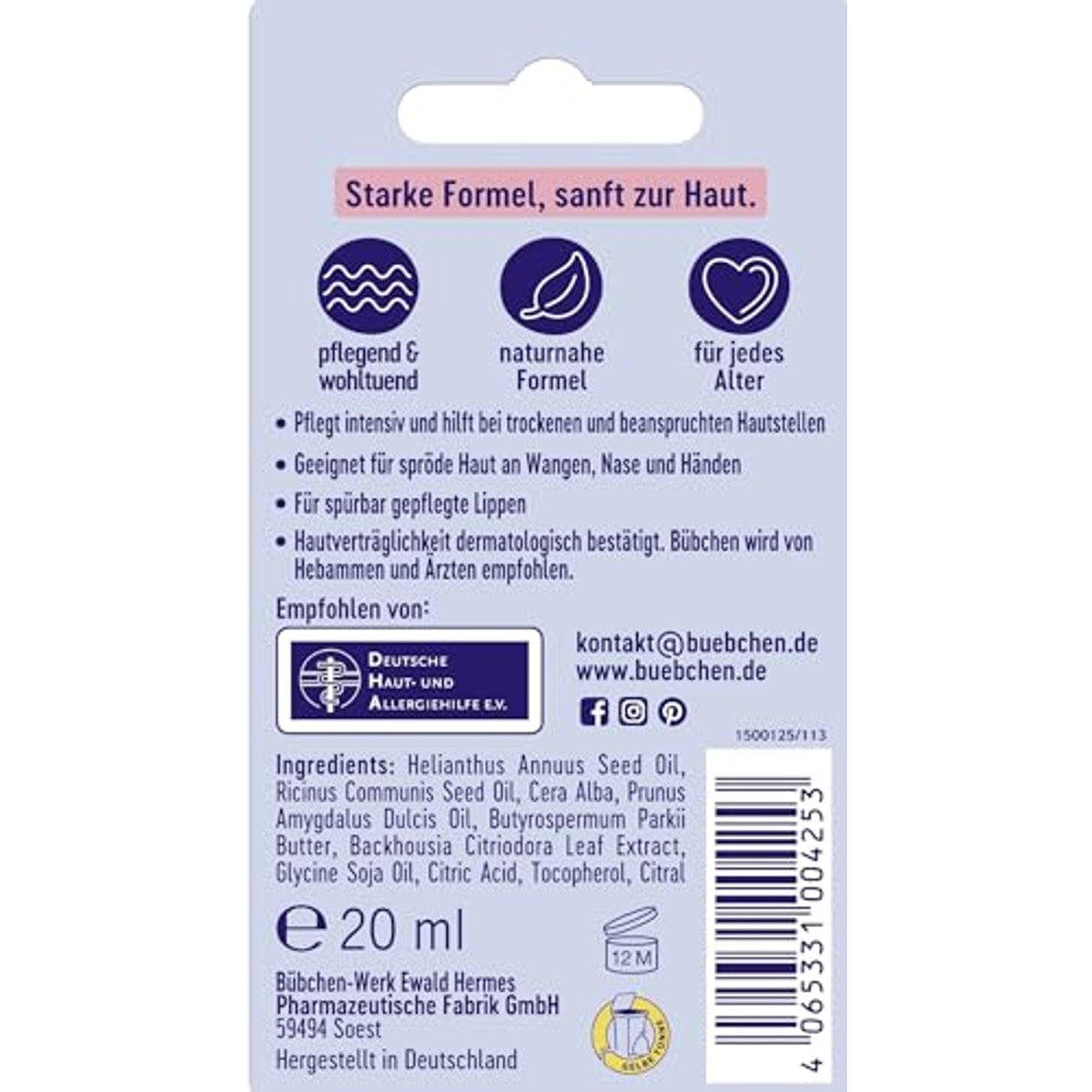 Bübchen SOS-balsem 3 x 20 ml - Voordeelverpakking