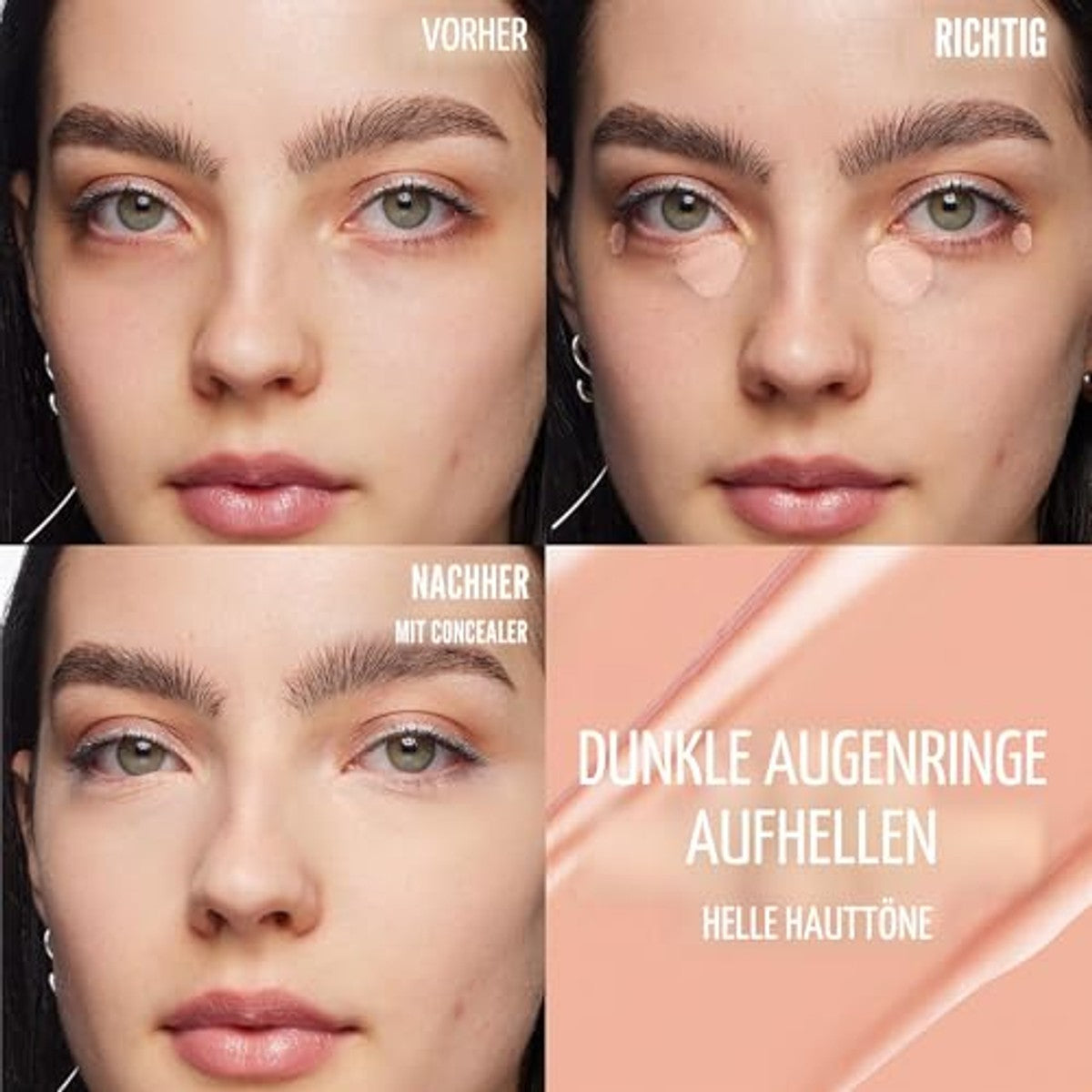 Maybelline New York Eraser Eye, kleurcorrecting concealer, neutraliseert blauwe tinten en hyperpigmentatie, natuurlijke soft-focus afwerking, dermatologisch getest en geschikt voor de gevoelige huid, – MAYBELLINE