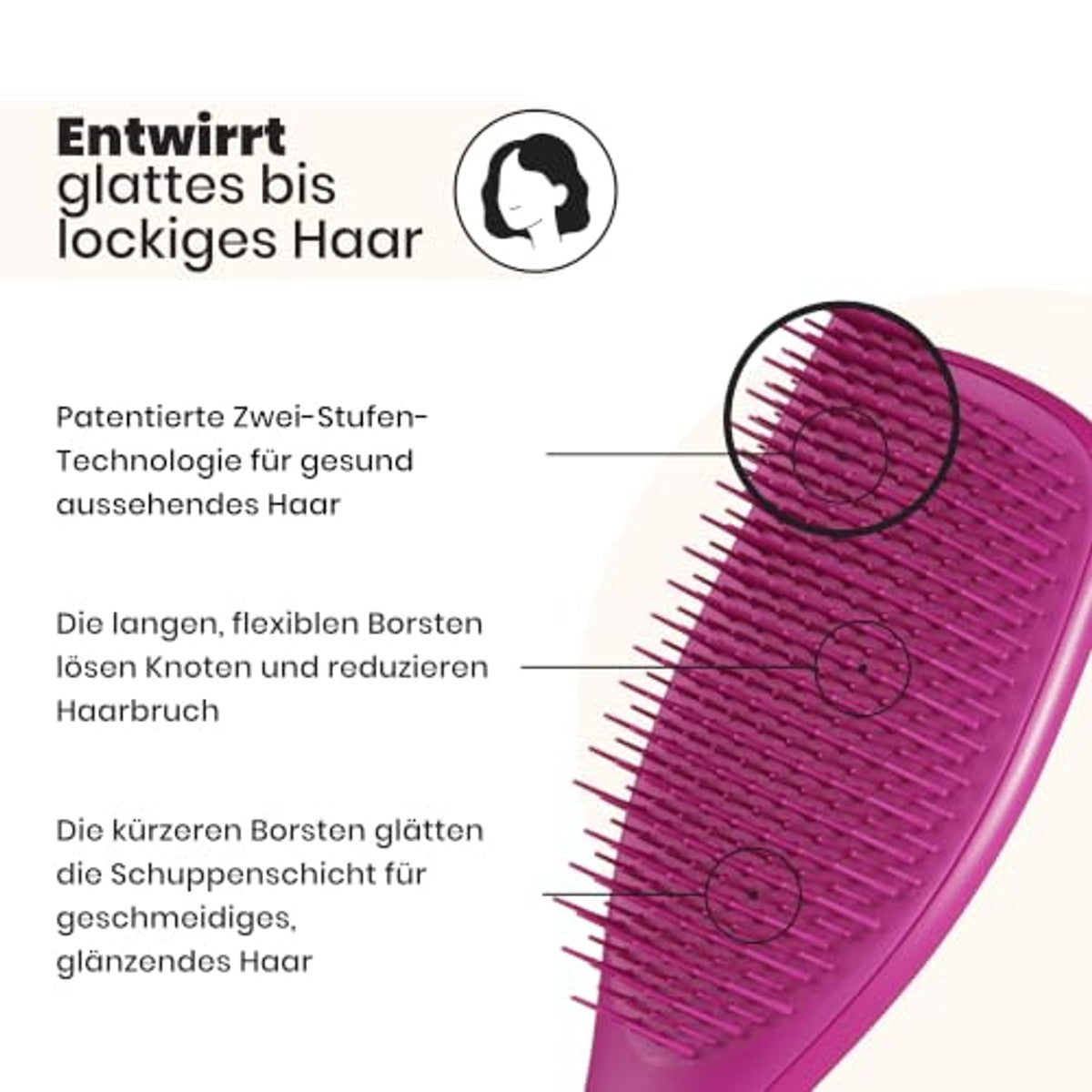 Tangle Teezer Ultimate Detangler Haarborstel Roze - 6-pack