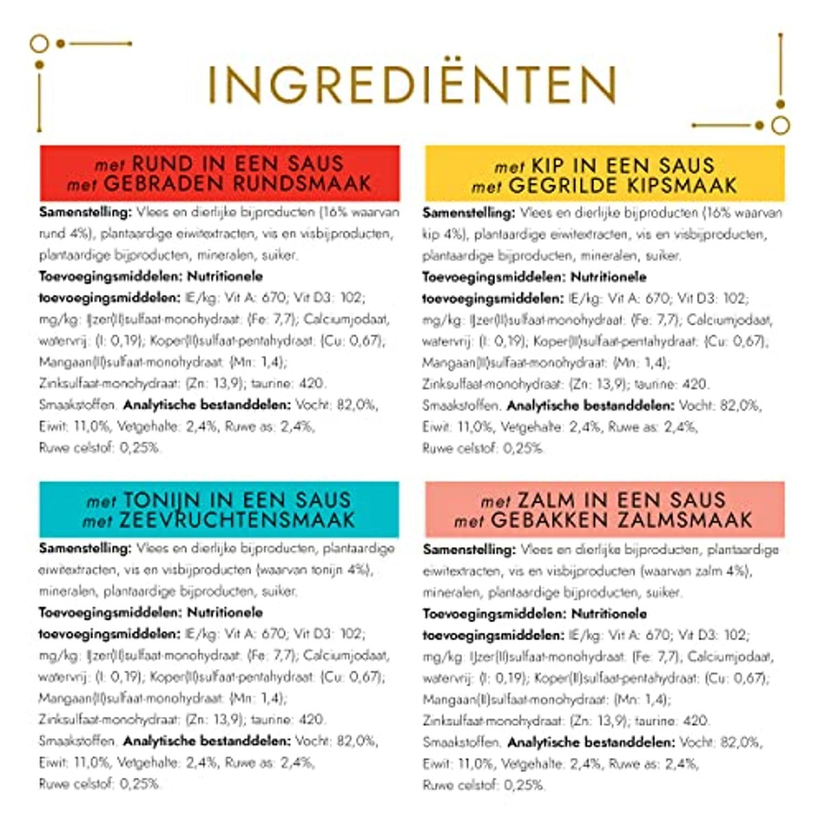 Gourmet Gouden Sausrek natvoer kattenvoer div. smaken 12 x 85 g - 3-pack