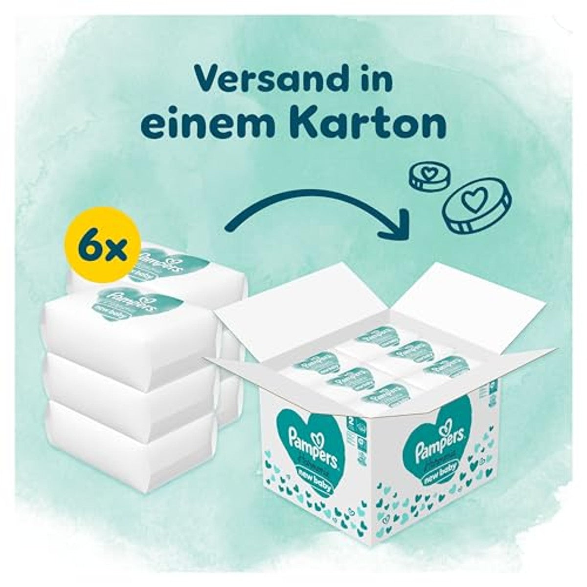 Pampers Harmonie luiers maat 2, 204 luiers, 4kg-8kg – Pampers