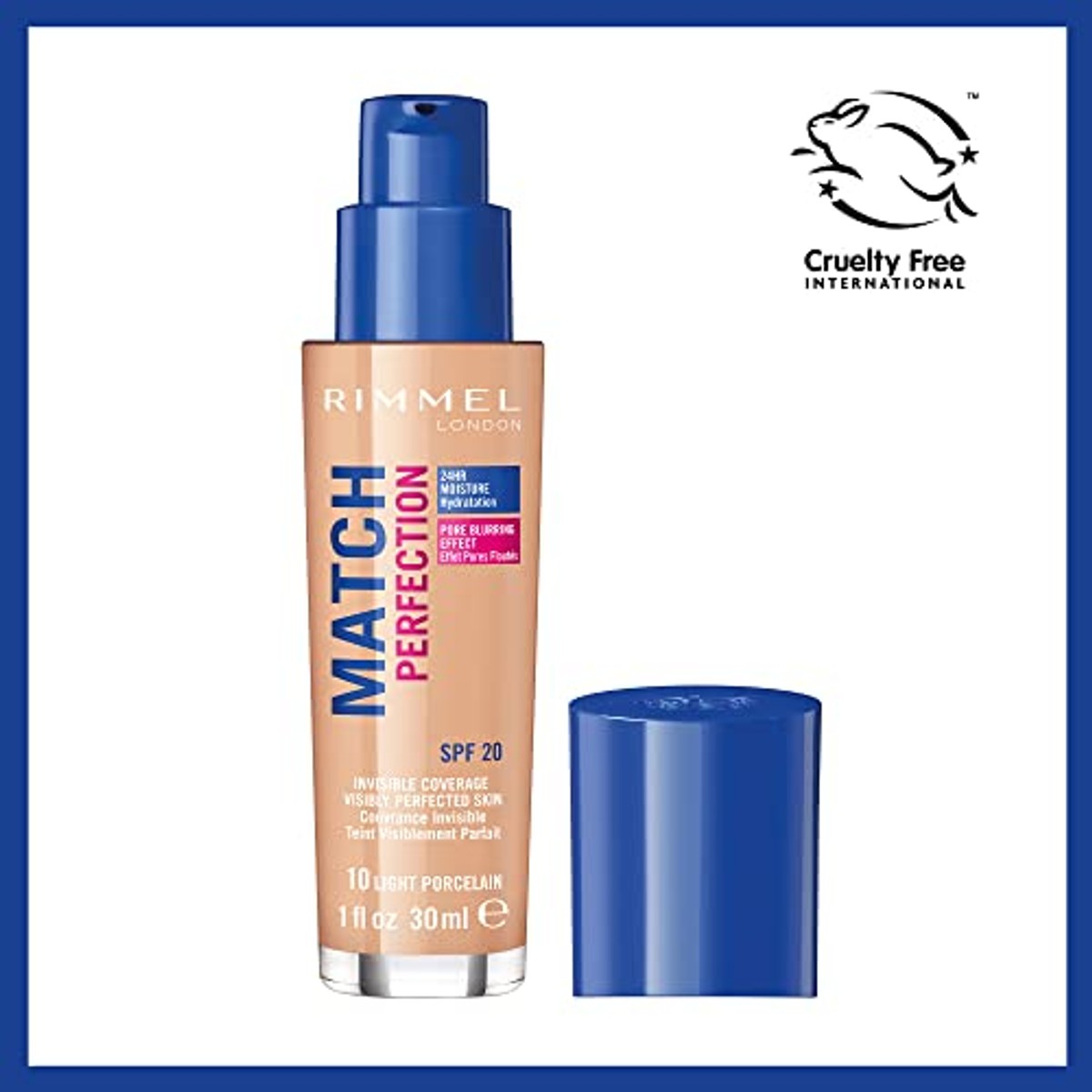 Rimmel London Match Perfection Foundation 010 light porselein 30 ml - 6 stuks