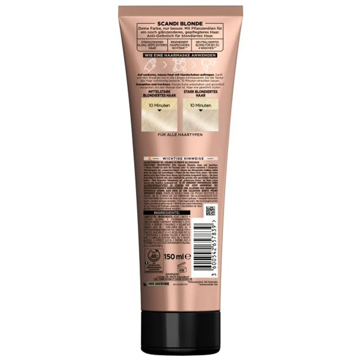 Garnier Olia Gloss Tinted Hair Mask Scandi Blonde 6 x 150 ml - Voordeelverpakking