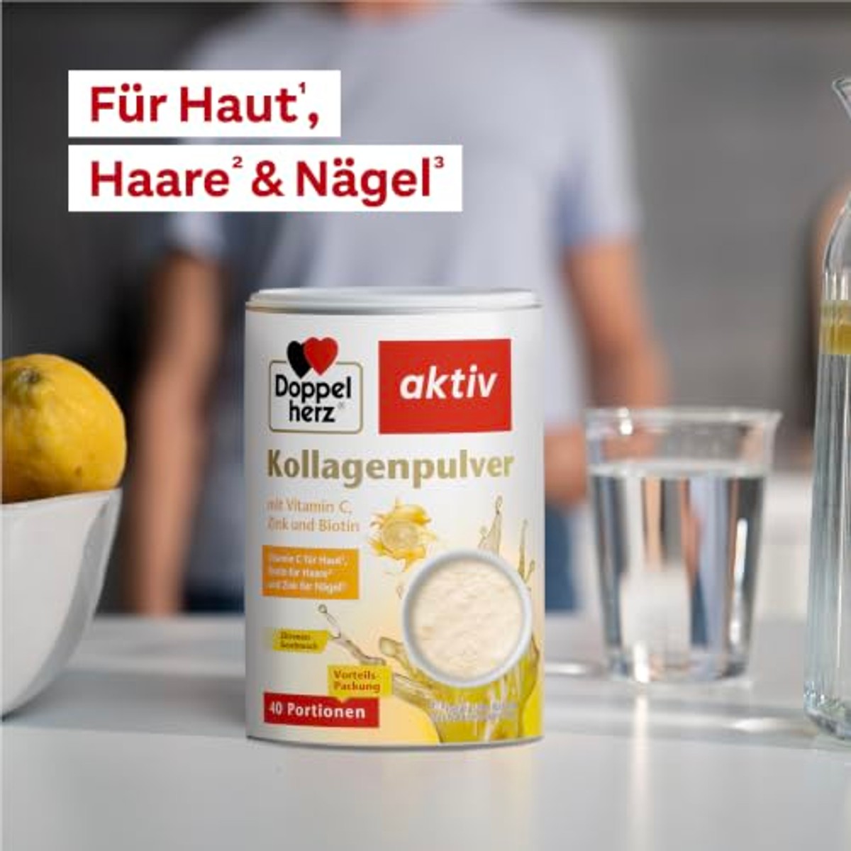 Doppelherz Collageenpoeder Citroen 300 g - 6-pack