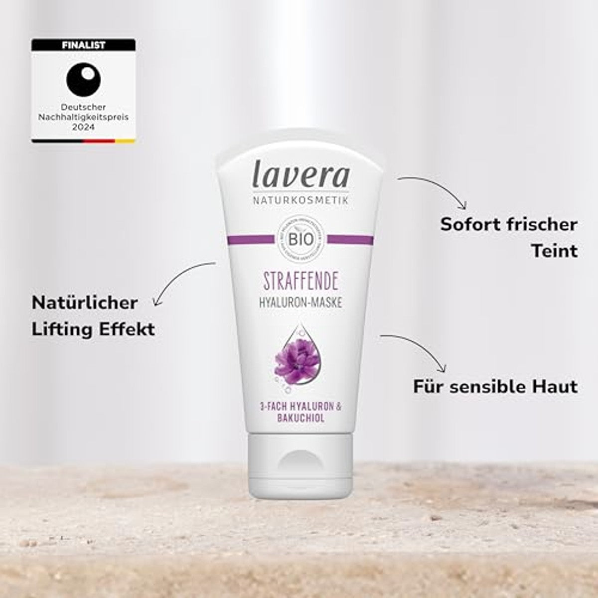 lavera Verstevigend hyaluronmasker 3 x 50 ml - Voordeelverpakking – foto 3
