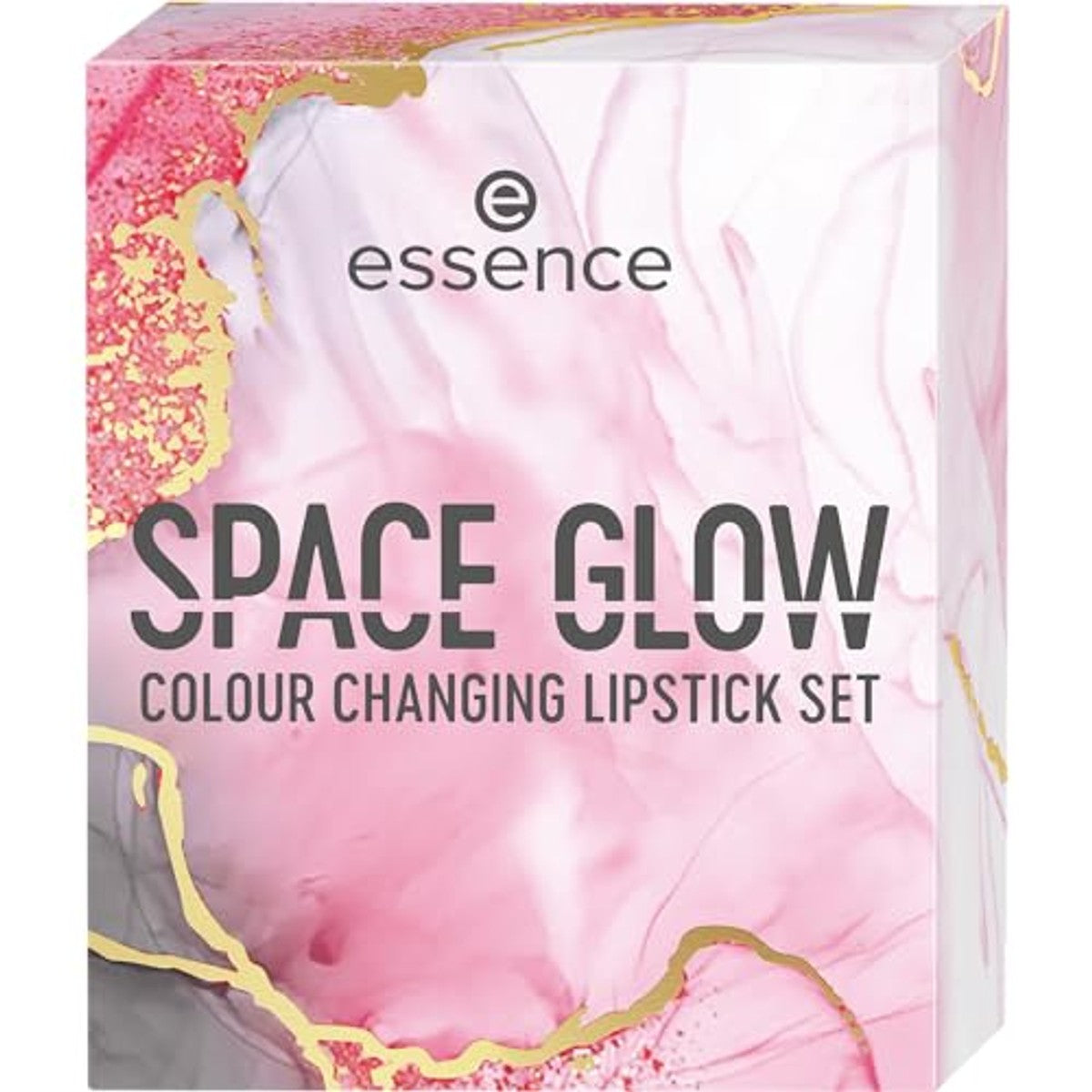 Essence Space Glow Colour Changing Lippenstiftset, kleur passend, natuurlijk, acetonvrij, veganistisch, zonder microplasticdeeltjes, glutenvrij, per stuk verpakt (1 stuk) | Kleuraanpassing, marmereffect, pH-reactieve formule – Essence Cosmetics