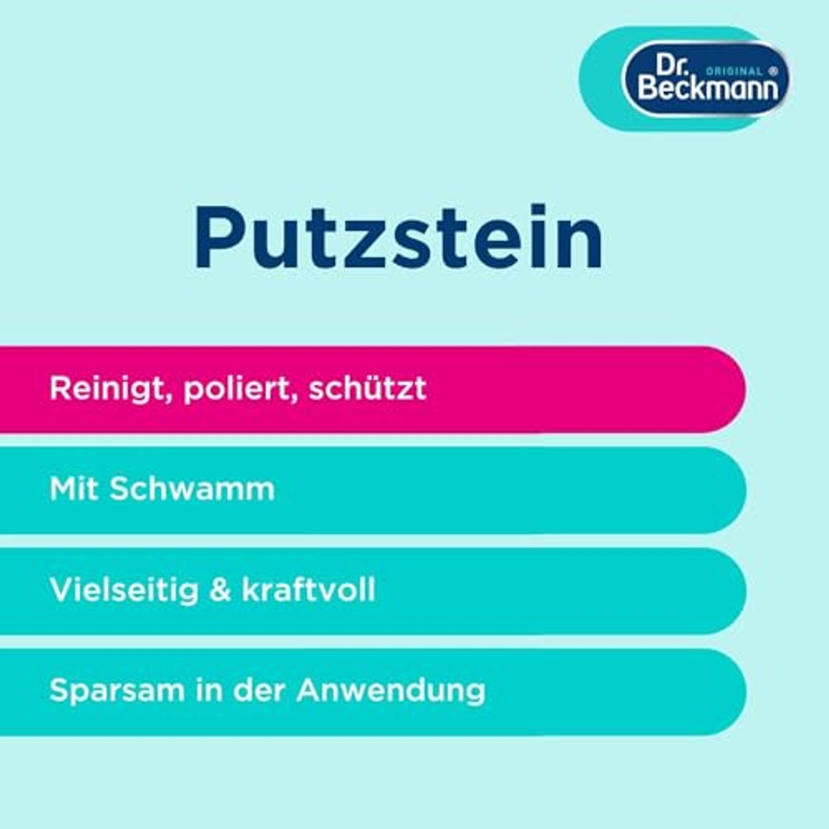 Dr. Beckmann Putzstein Universele reiniger met spons 550 g – Dr. Beckmann