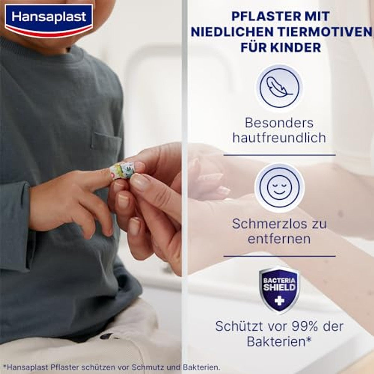Hansaplast Kids Sensitive pleisters diermotieven 20 strips - 6-pack
