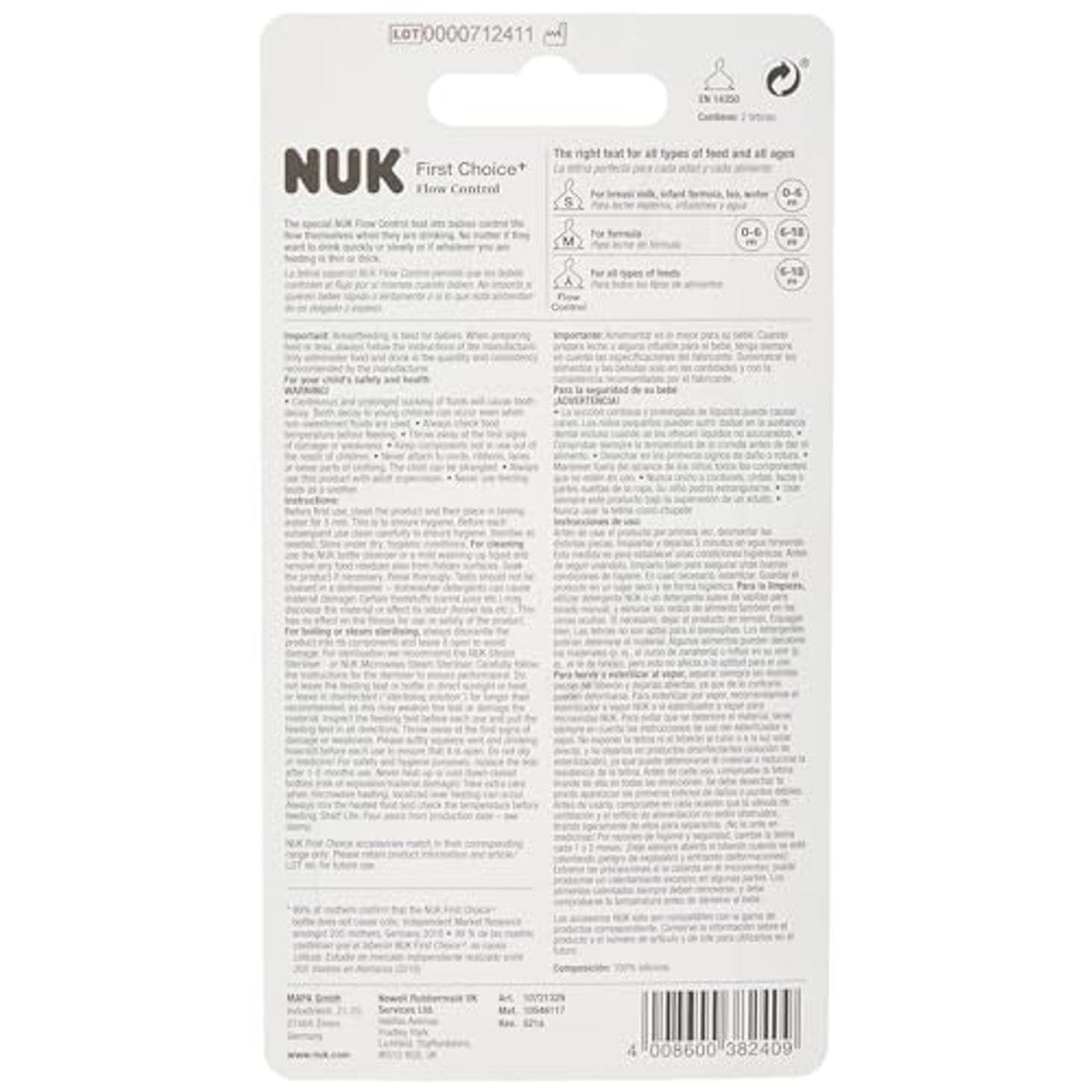 NUK First Choice+ Zuigers 6-18 maanden 2 stuks – NUK