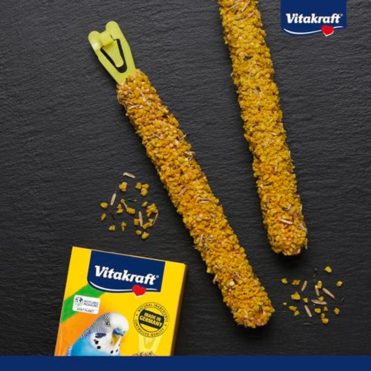 Vitakraft Krukker vogelsnack ei en graszaad 10 x 54 g - 6-pack