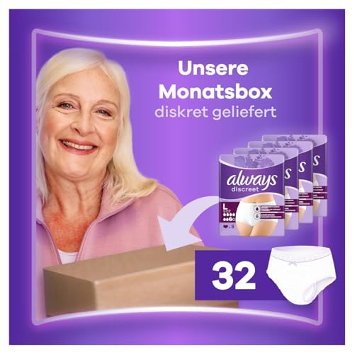 Always Discreet Slipje Plus maat L 32 broekjes – Always Discreet