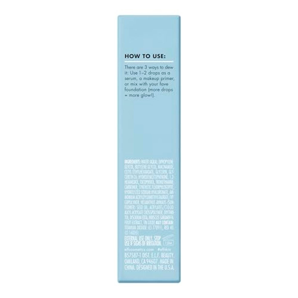 e.l.f. Skin Holy Hydration! Thirst Burst Drops Mini, Glow-serum met direct effect, met hyaluronzuur, veganistisch en dierproefvrij – e.l.f.