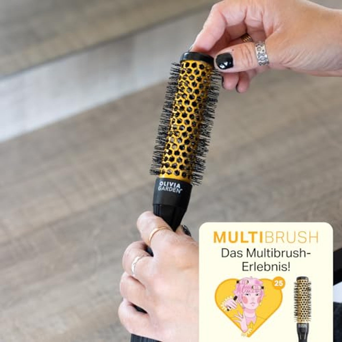 Olivia Garden MultiBrush Curlers Kit, 4 Opzetstukken, 25 mm - 3-pack