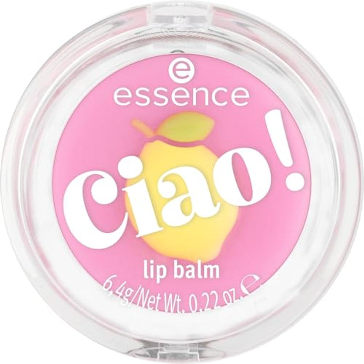 essence Ciao! Lippenbalsem nr. 01, transparant, verzorgend, veganistisch, doorschijnend, 6,4 g | Verzorgende, lippenbalsem voor soepele lippen met citroengeur – Essence Cosmetics