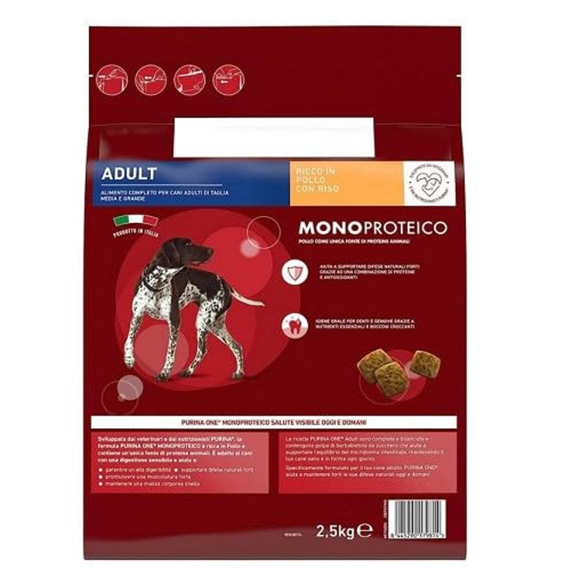 Purina One Monoprotein Erwachsene Kroketten Hunde mit Huhn 2,5 kg – PURINA ONE