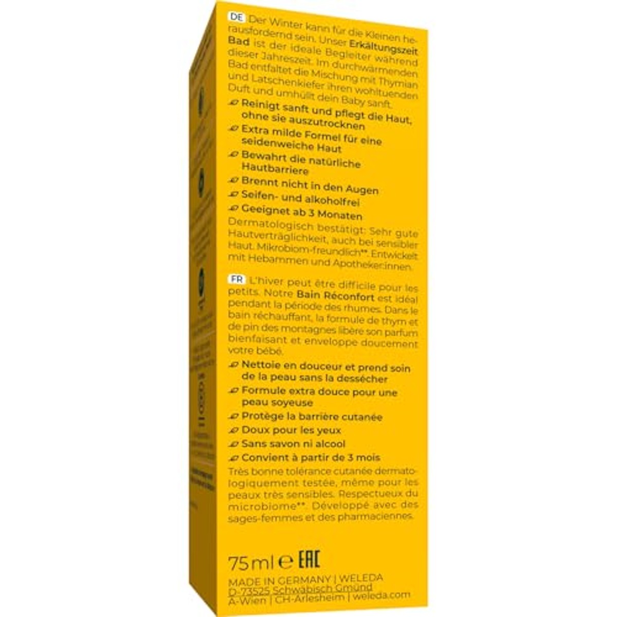 Weleda Bio Baby Calendula Verkoudheidsbad 75 ml - 3-pack