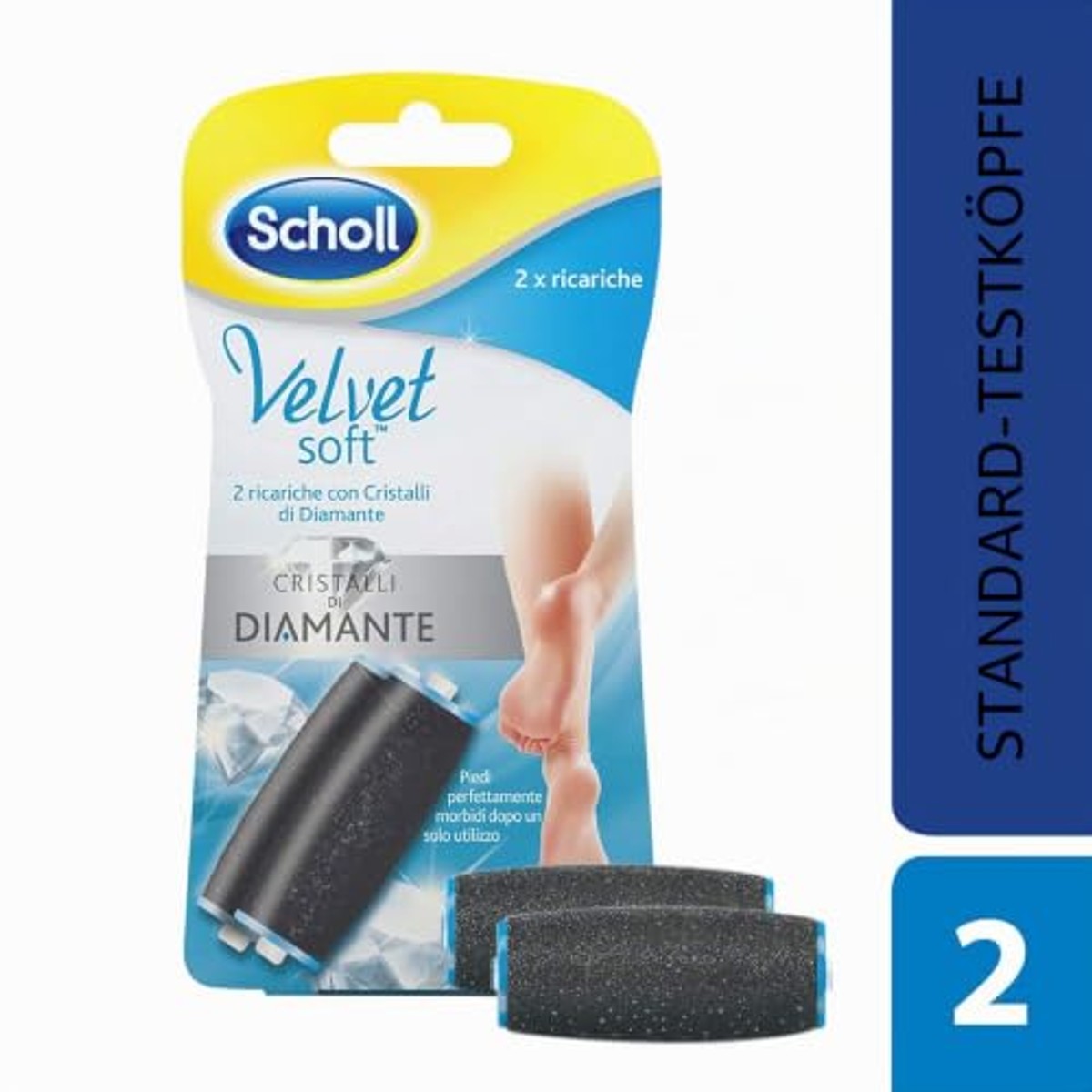 Dr. Scholl's Velvet Soft navulrollen diamantkristallen 2 stuks – Dr. Scholl's
