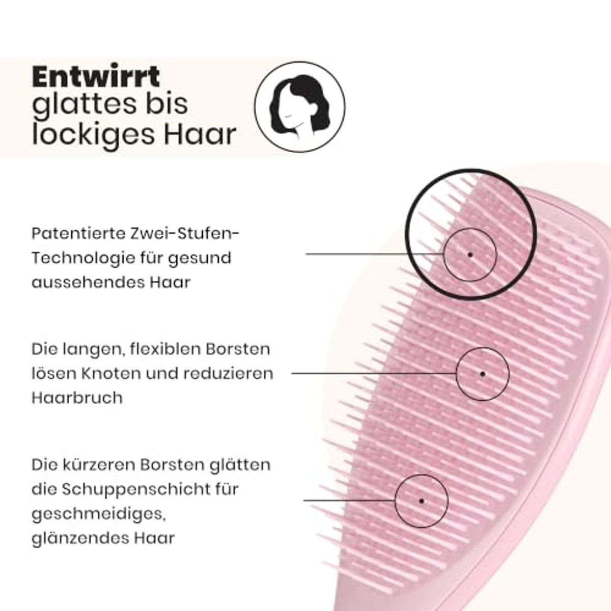 Tangle Teezer Wet Detangler Haarborstel met Buigzame Borstelharen - 6-pack
