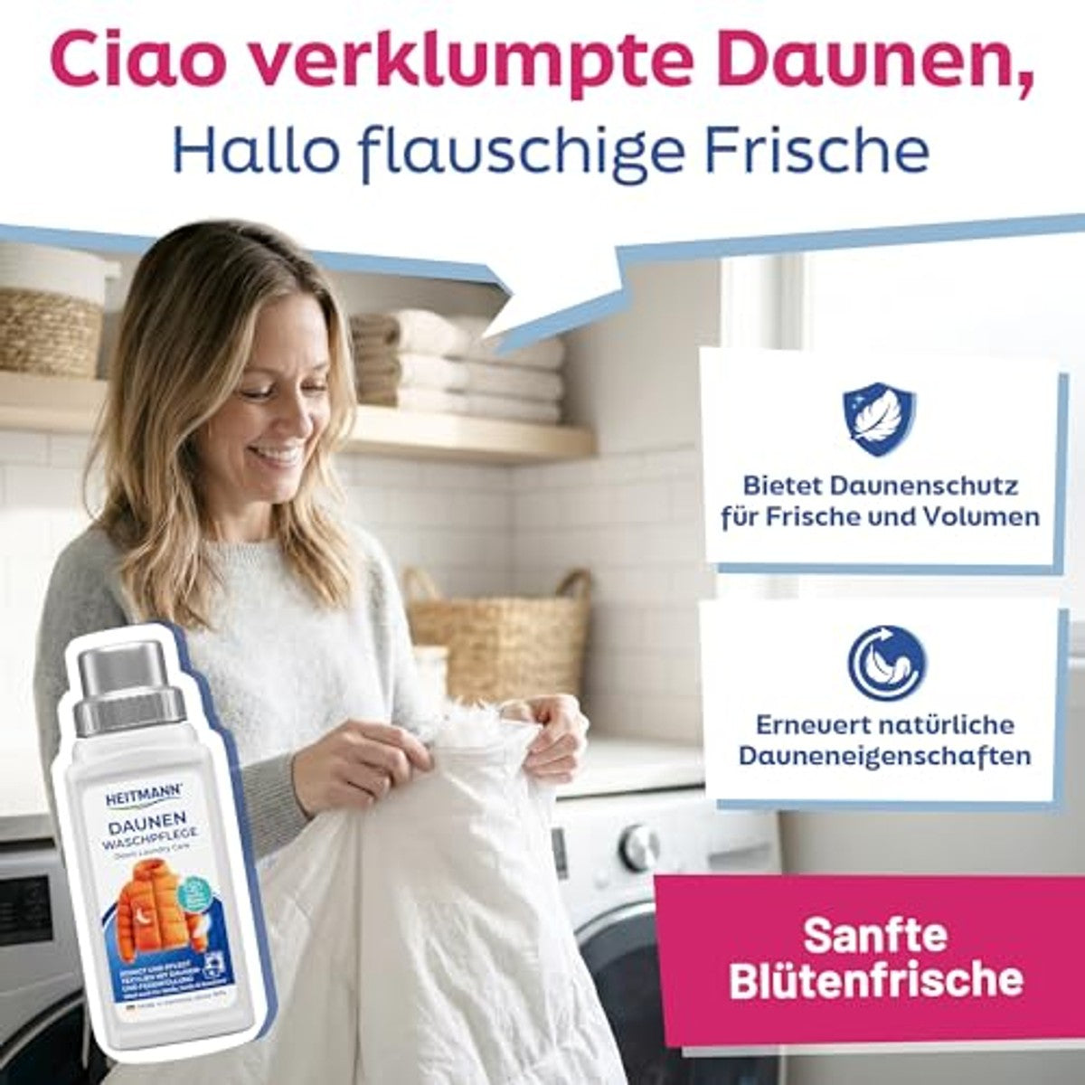 HEITMANN Donswasverzorging 3 x 250 ml - Voordeelverpakking