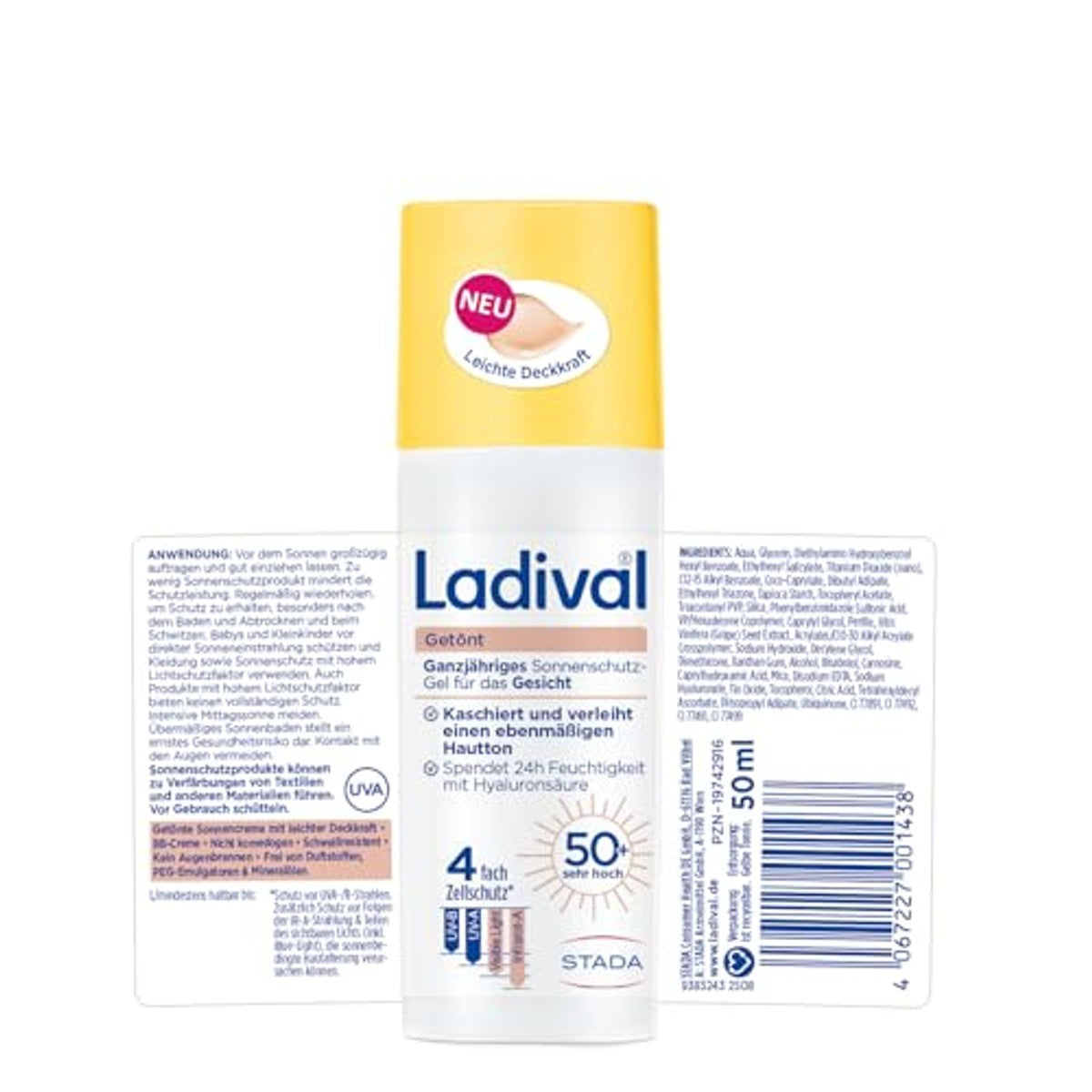 Ladival Getinte zonnecrème gezicht SPF 50+ 6 x 50 ml - Voordeelverpakking