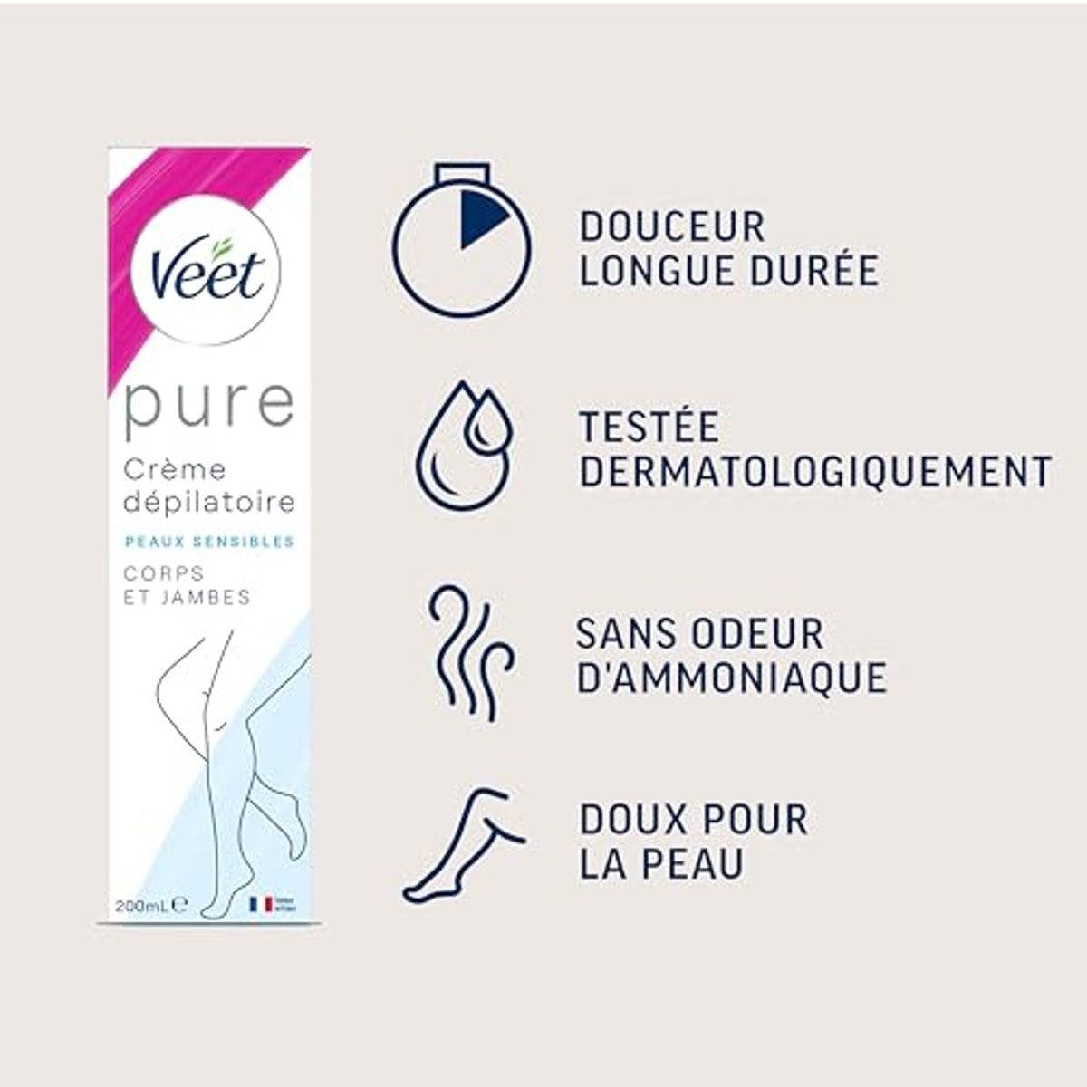 Veet Minima Pure ontharingscrème 200 ml (3 stuks) – Veet