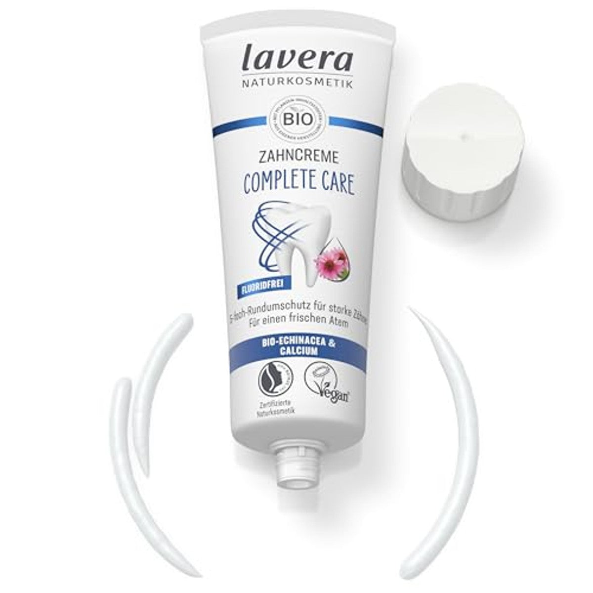lavera Tandpasta Complete Care fluoridevrij 6 x 75 ml - Voordeelverpakking – foto 3