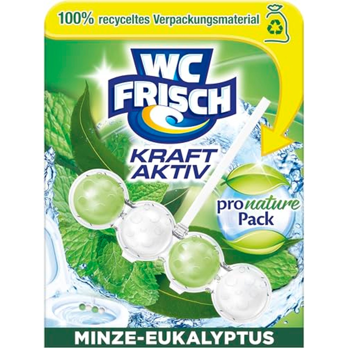 WC-Frisch Kraft Aktiv Pro Nature Mint & Eucalyptus 6 x 10 stuks - Voordeelverpakking